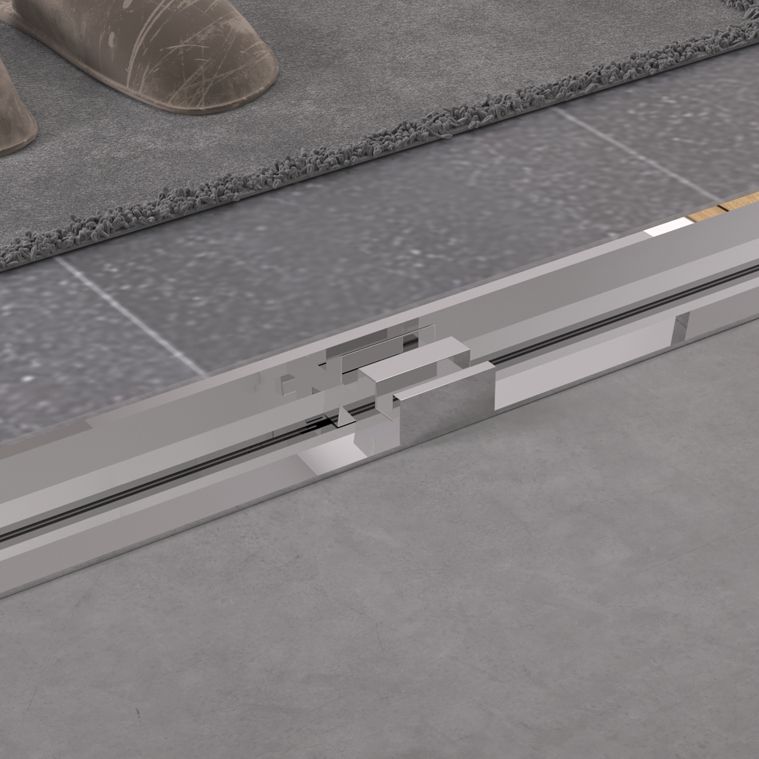 Aluminum Frame Double Sliding Shower Door 56"-60"W x 74"H, 6mm Thick SGCC Clear Tempered Glass, Chrome Finished - Luciddepot