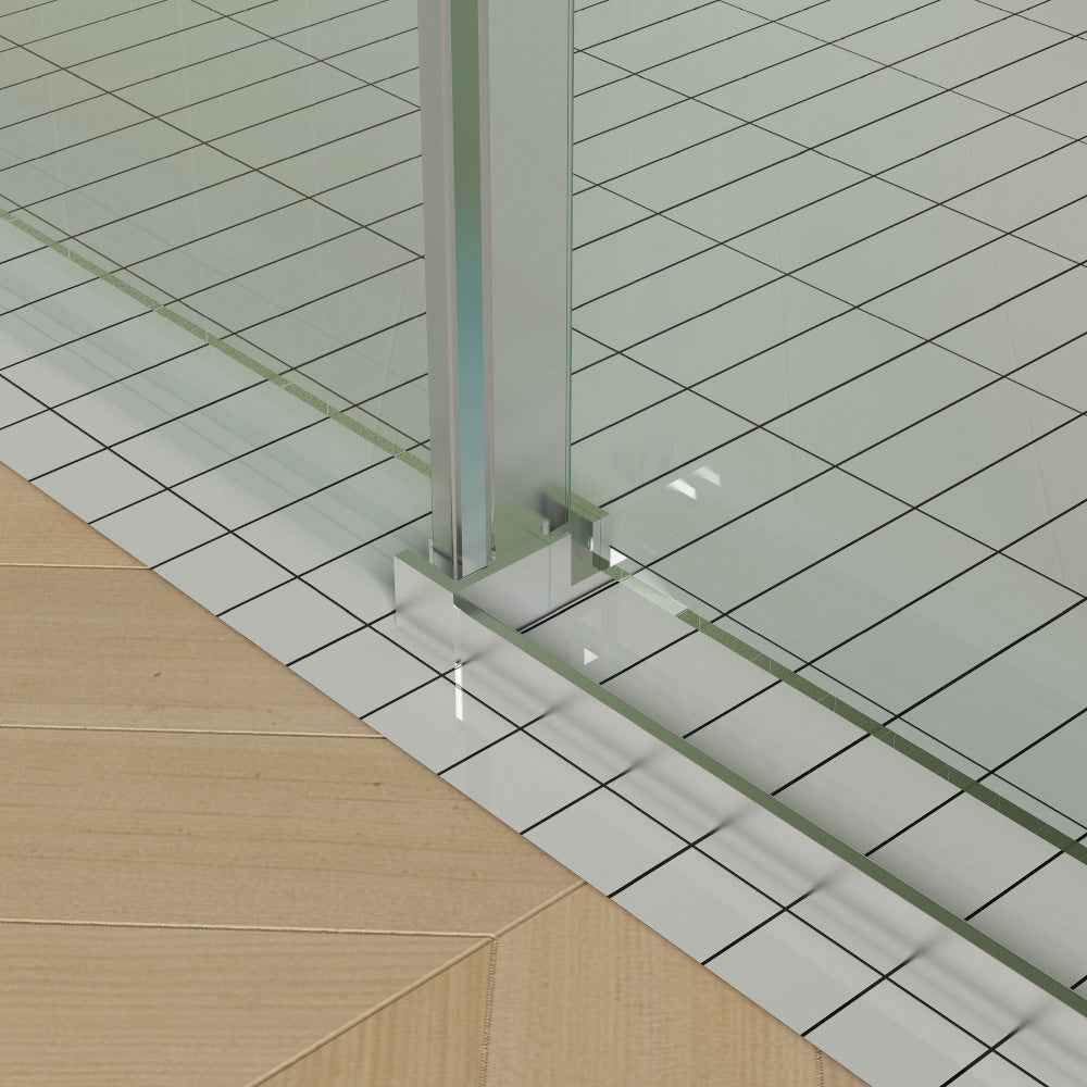 Frameless Double Sliding Shower Door 56"-60"W x 70"H, 8mm SGCC Clear Tempered Glass, Brushed Nickel Finished With Buffer - Luciddepot