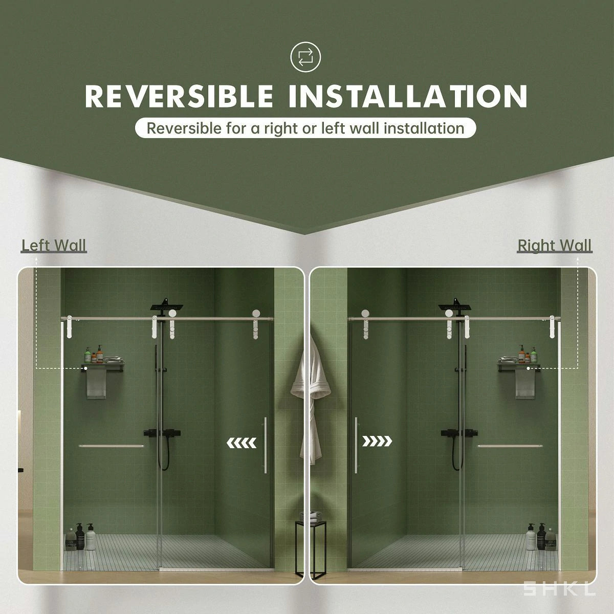 56"-60"W x 70"H Frameless Sliding Shower Door, Premium 5/16"(8mm) Thick Tempered Glass, Brushed Nickel Finished With Buffer - Luciddepo