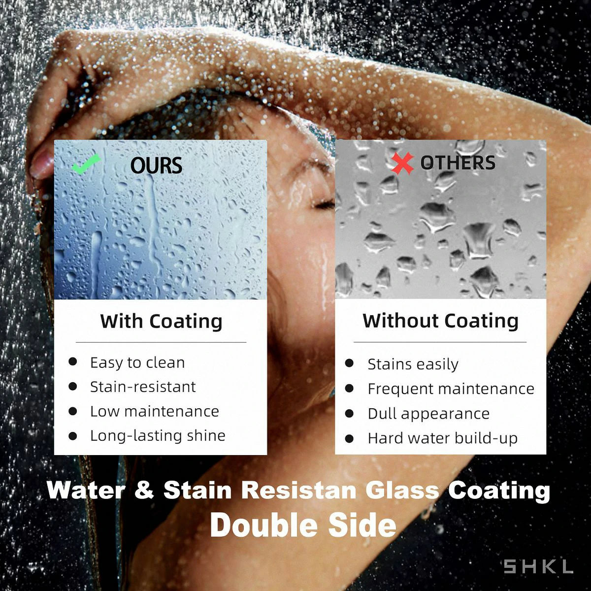 56"-60"W x 76"H Frameless Sliding Shower Door, Premium 5/16"(8mm) Thick Tempered Glass, Brushed Nickel Finished With Buffer - Luciddepo