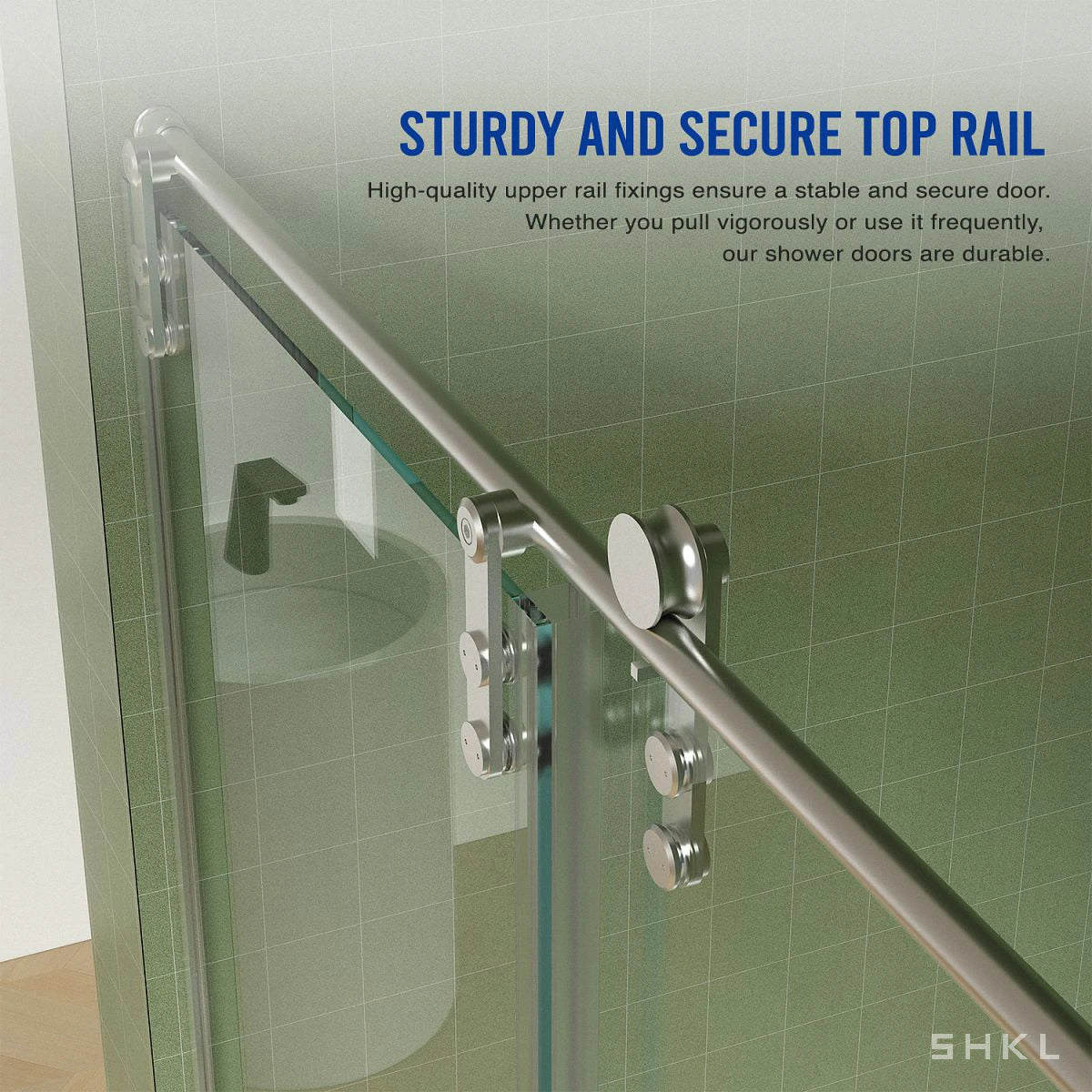 56"-60"W x 76"H Frameless Sliding Shower Door, Premium 5/16"(8mm) Thick Tempered Glass, Brushed Nickel Finished With Buffer - Luciddepo