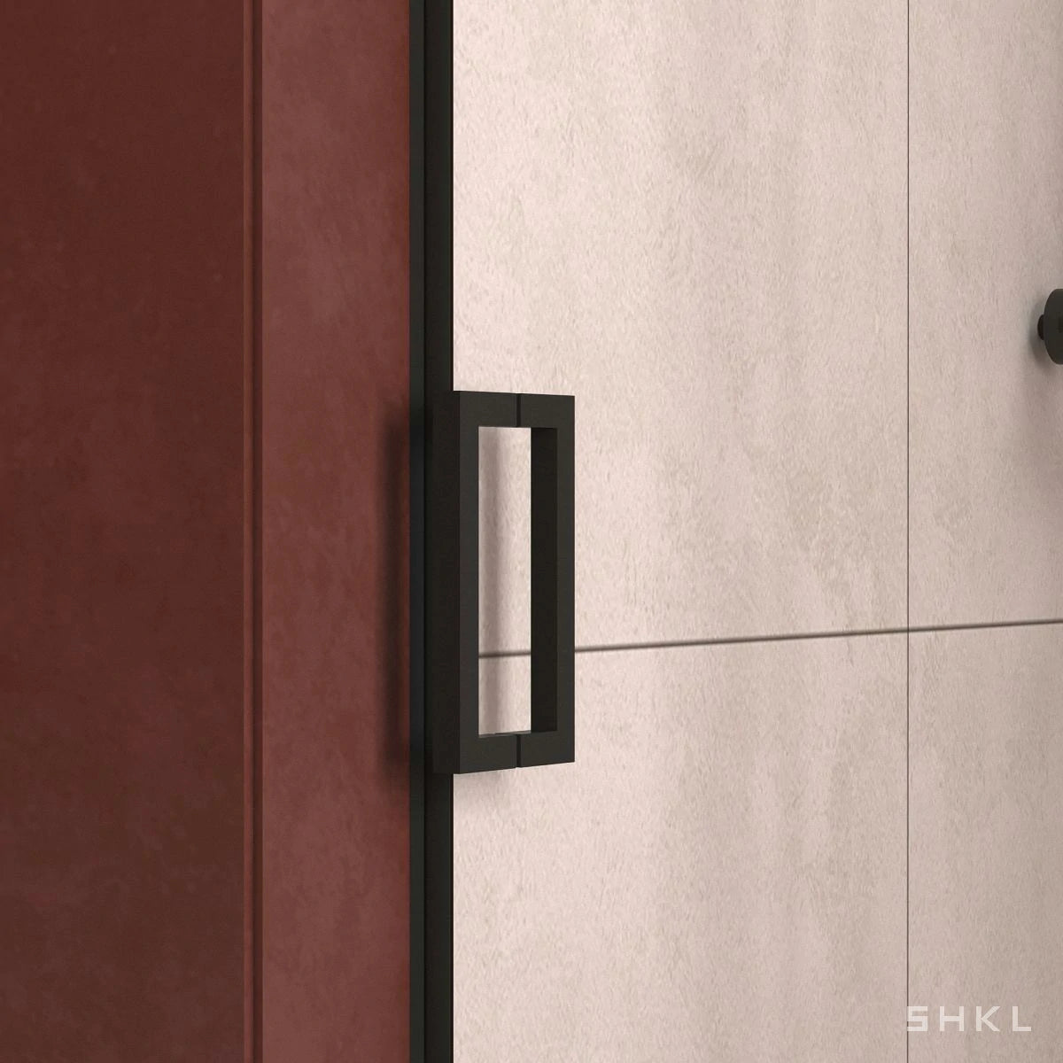 56-60" W x 72" H Semi-Frameless Sliding Shower Door, 5/16"(8mm) Clear SCGG Tempered Glass, Matte Black Finish - Luciddepo