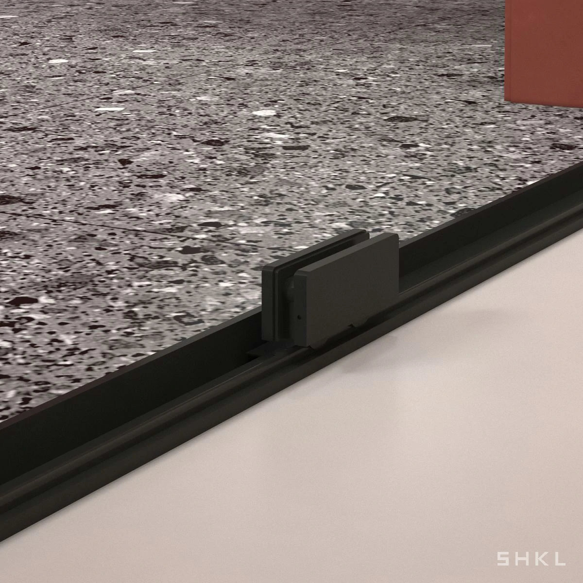 56-60" W x 72" H Semi-Frameless Sliding Shower Door, 5/16"(8mm) Clear SCGG Tempered Glass, Matte Black Finish - Luciddepo