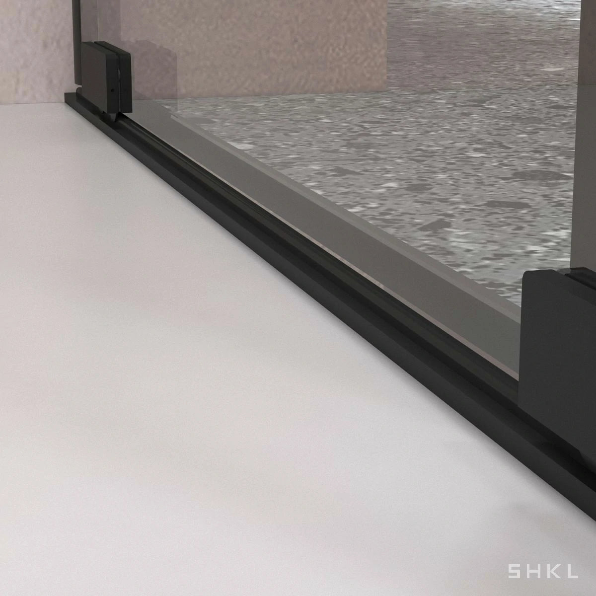 56-60" W x 72" H Semi-Frameless Sliding Shower Door, 5/16"(8mm) Clear SCGG Tempered Glass, Matte Black Finish - Luciddepo