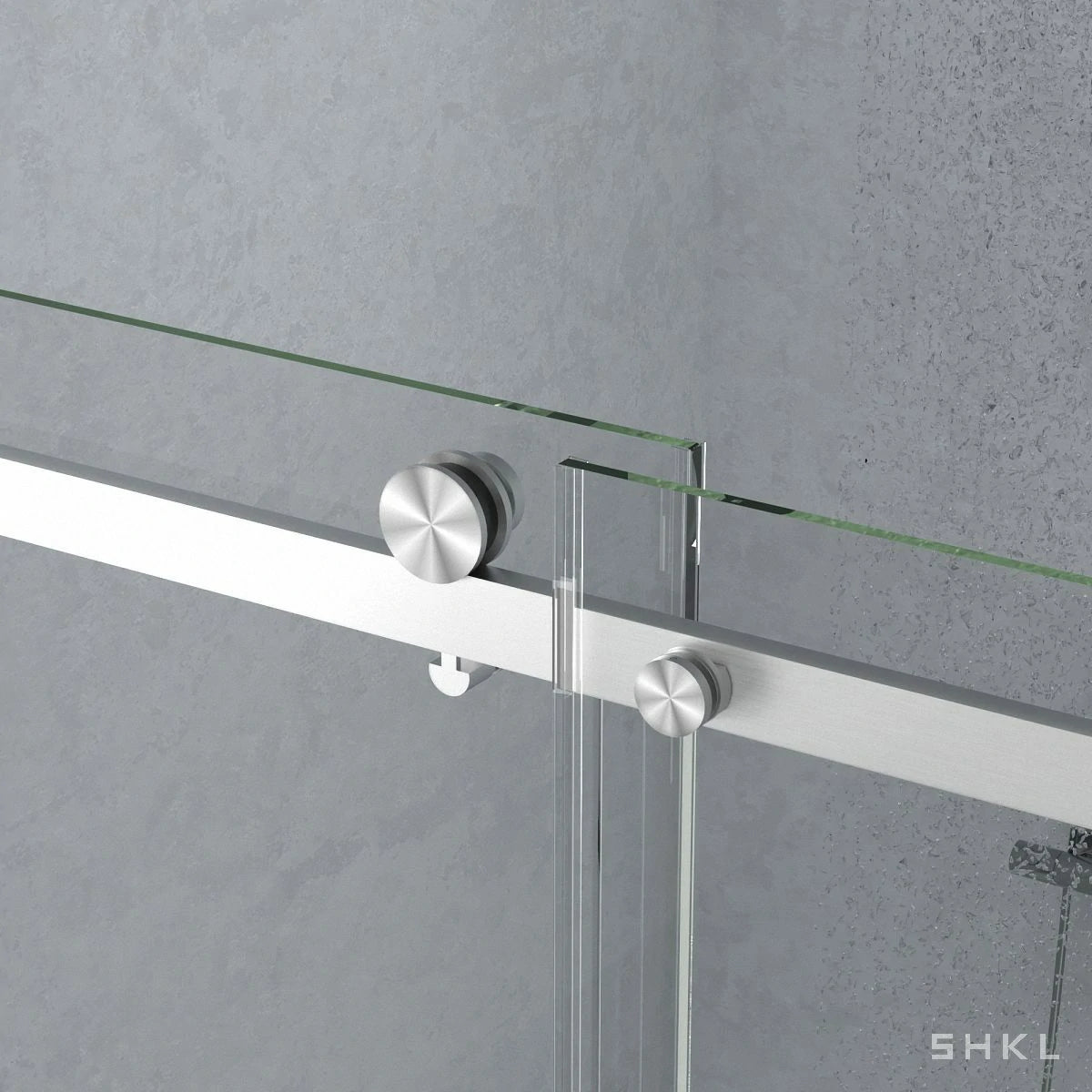 56-60"W x 72"H Frameless Sliding Shower Door, 5/16" (8mm) Thick SGCC Tempered Clear Glass, Brushed Nickel Finished - Luciddepo