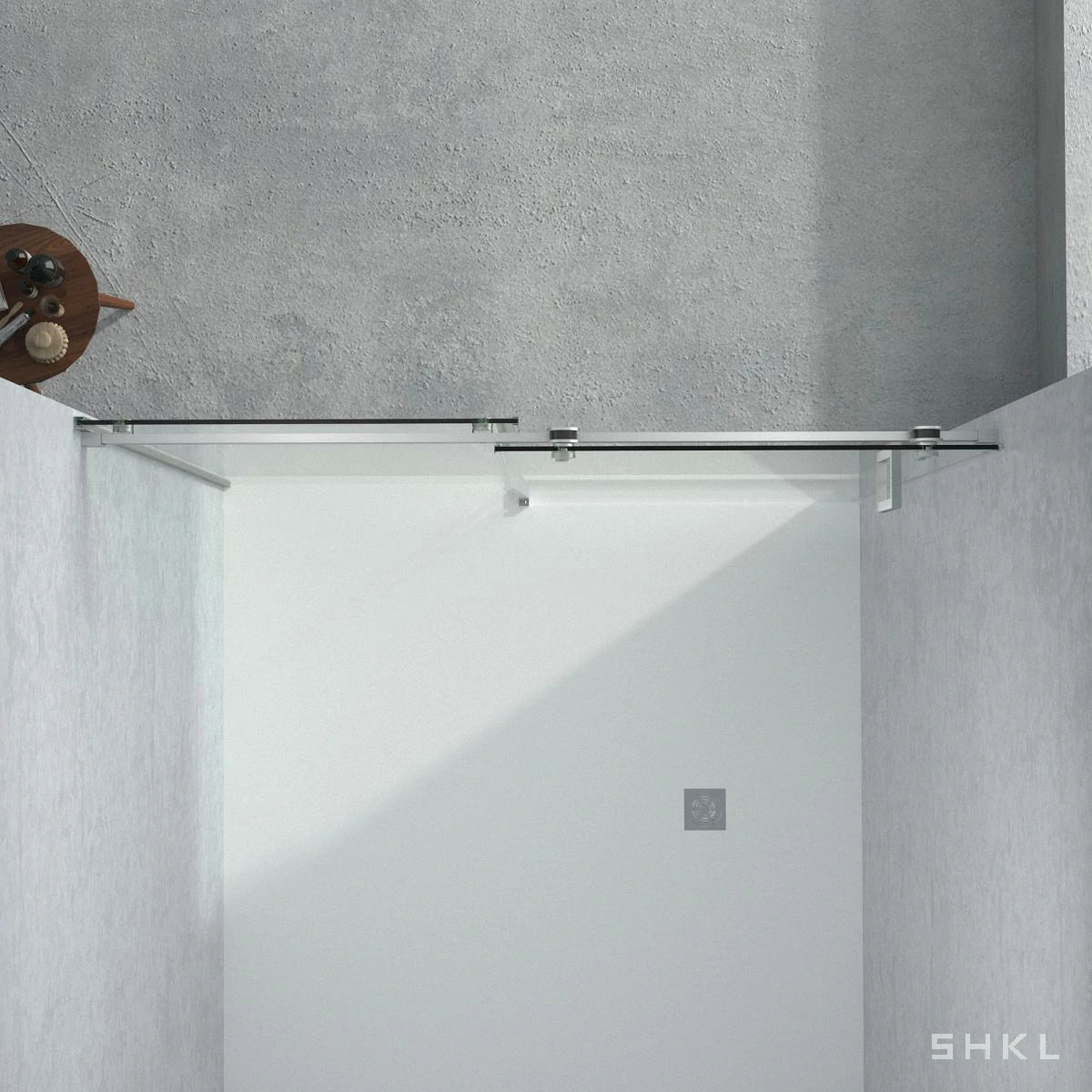 56-60"W x 72"H Frameless Sliding Shower Door, 5/16" (8mm) Thick SGCC Tempered Clear Glass, Brushed Nickel Finished - Luciddepo