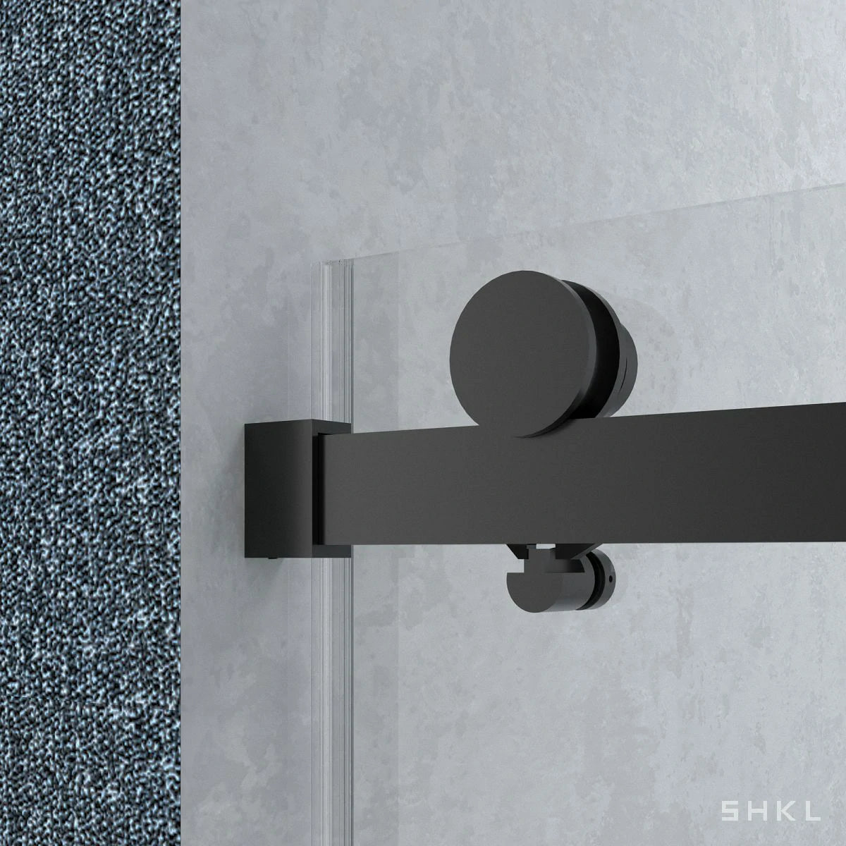 56-60"W x 72"H Frameless Sliding Shower Door, 5/16" (8mm) Thick SGCC Tempered Clear Glass, Matte Black Finished - Luciddepo