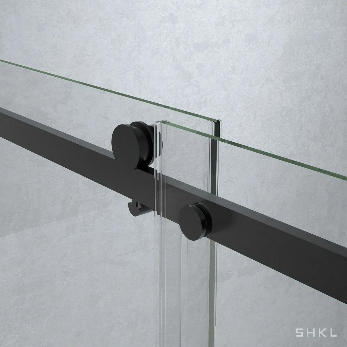 56-60"W x 72"H Frameless Sliding Shower Door, 5/16" (8mm) Thick SGCC Tempered Clear Glass, Matte Black Finished - Luciddepo