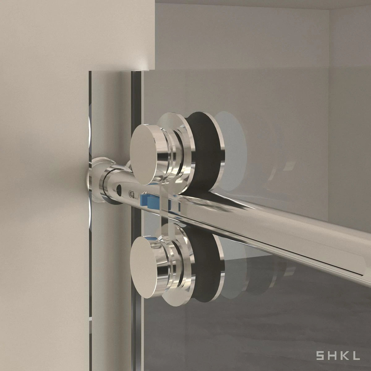 56"-60"W x 72"H Frameless Sliding Shower Door, with Premium 5/16"(8mm) Thick Tempered Glass, Chrome Finished - Luciddepo