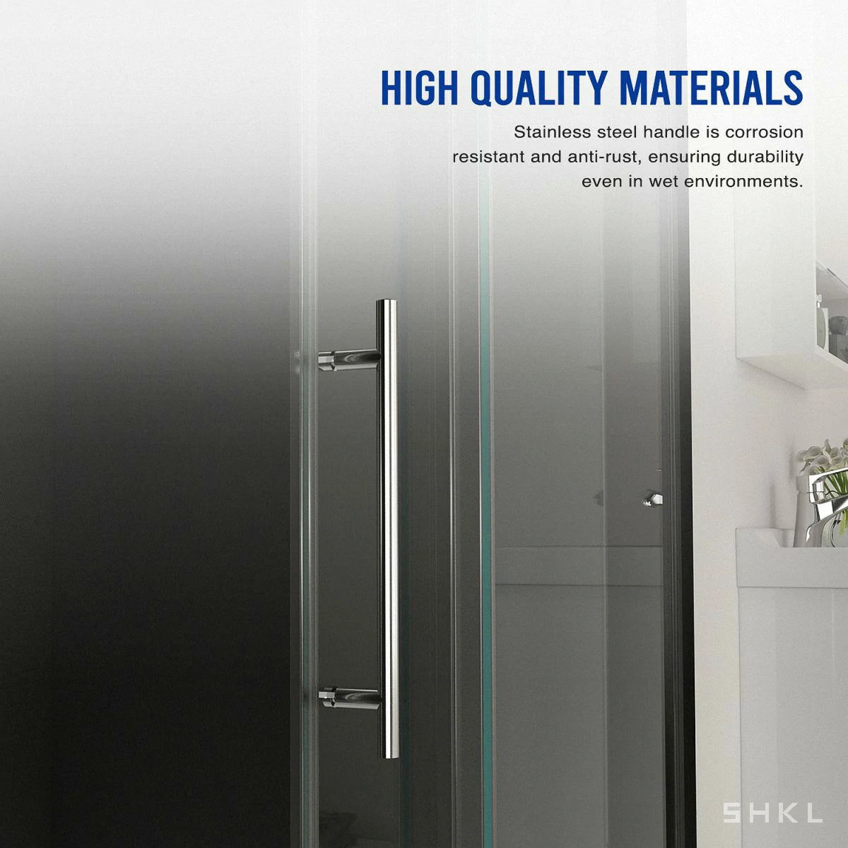 56"-60"W x 70"H Frameless Sliding Shower Door, with Premium 5/16"(8mm) Thick Tempered Glass, Chrome Finished - Luciddepo