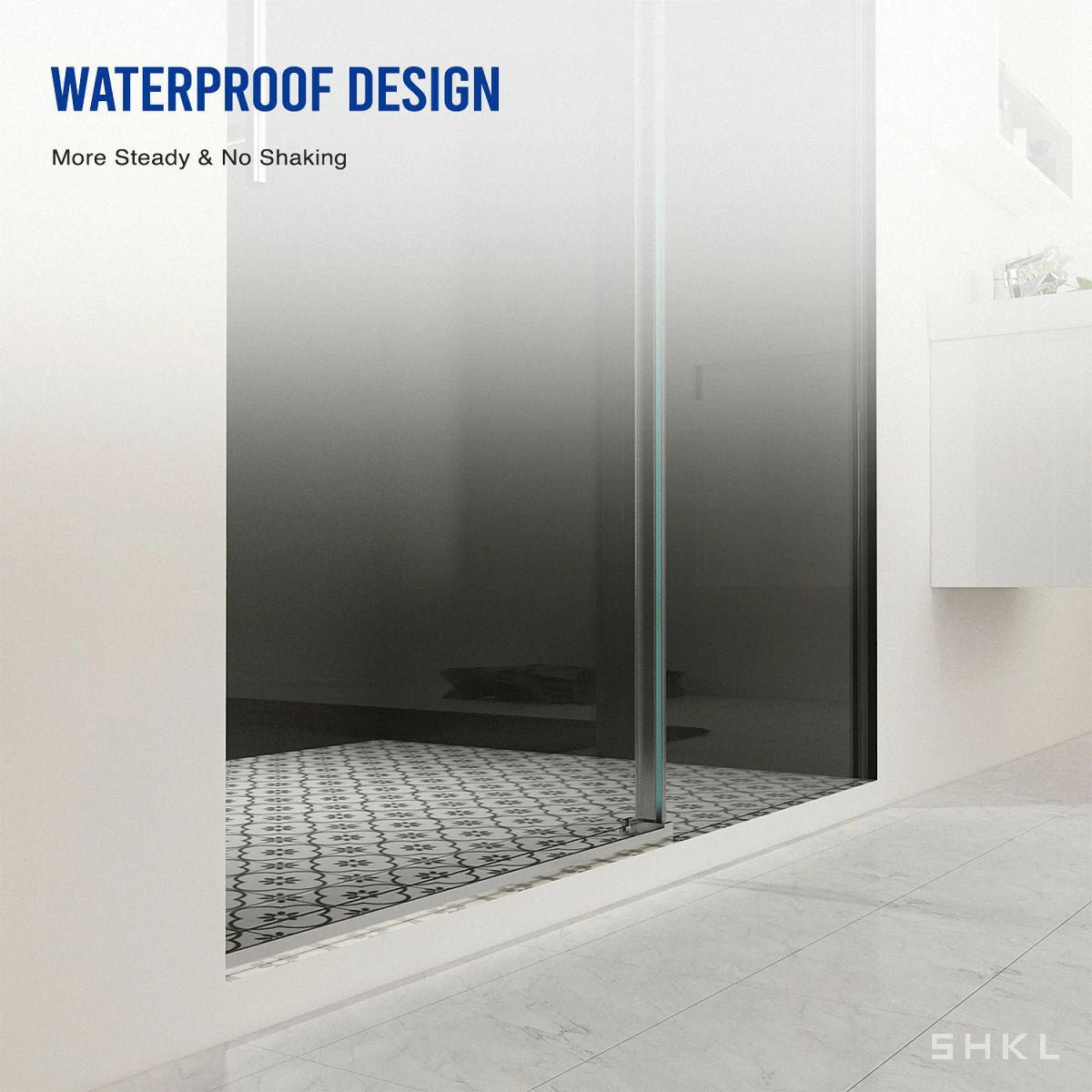 56"-60"W x 70"H Frameless Sliding Shower Door, with Premium 5/16"(8mm) Thick Tempered Glass, Chrome Finished - Luciddepo