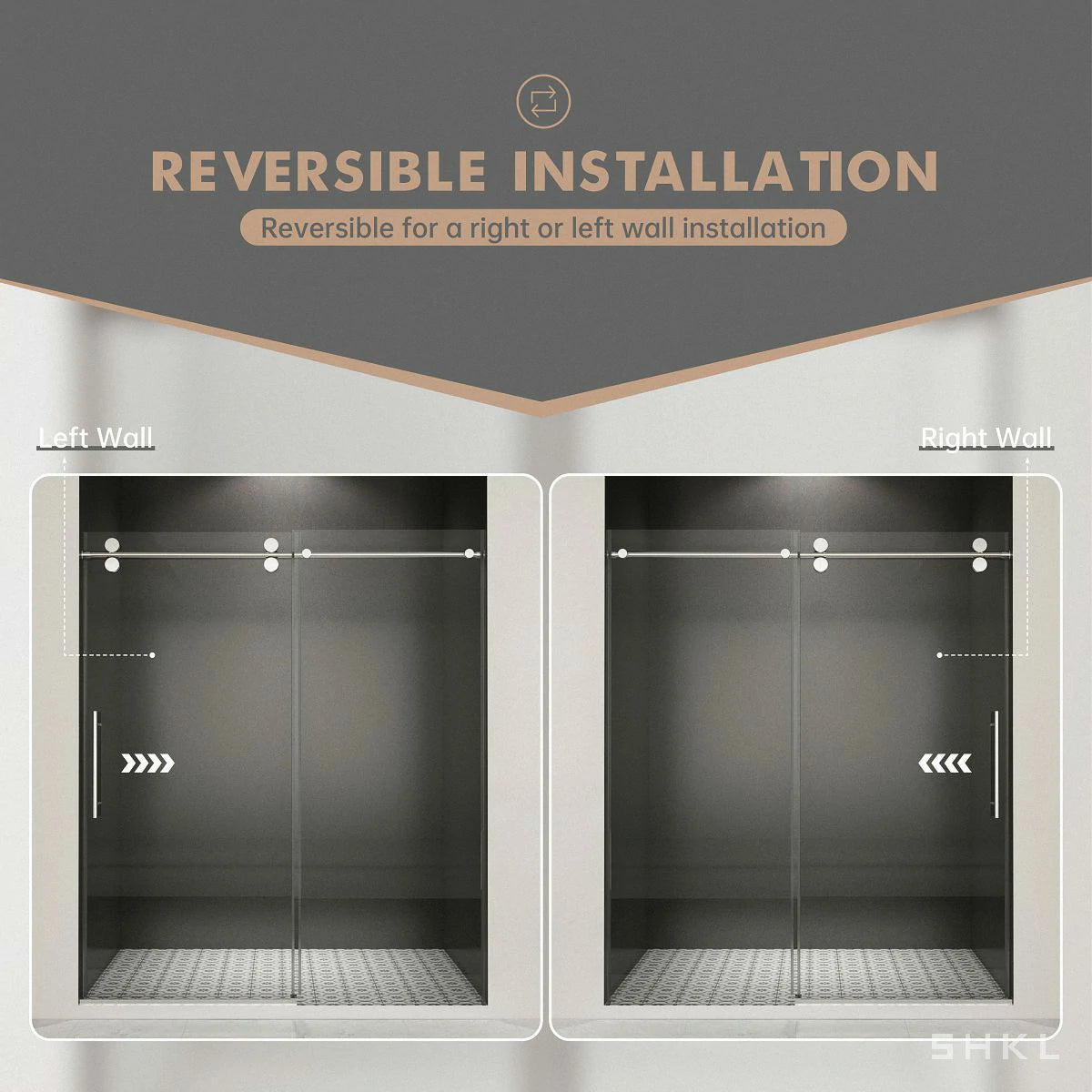 56"-60"W x 76"H Frameless Sliding Shower Door, with Premium 3/8"(10mm) Thick Tempered Glass, Chrome Finished - Luciddepo