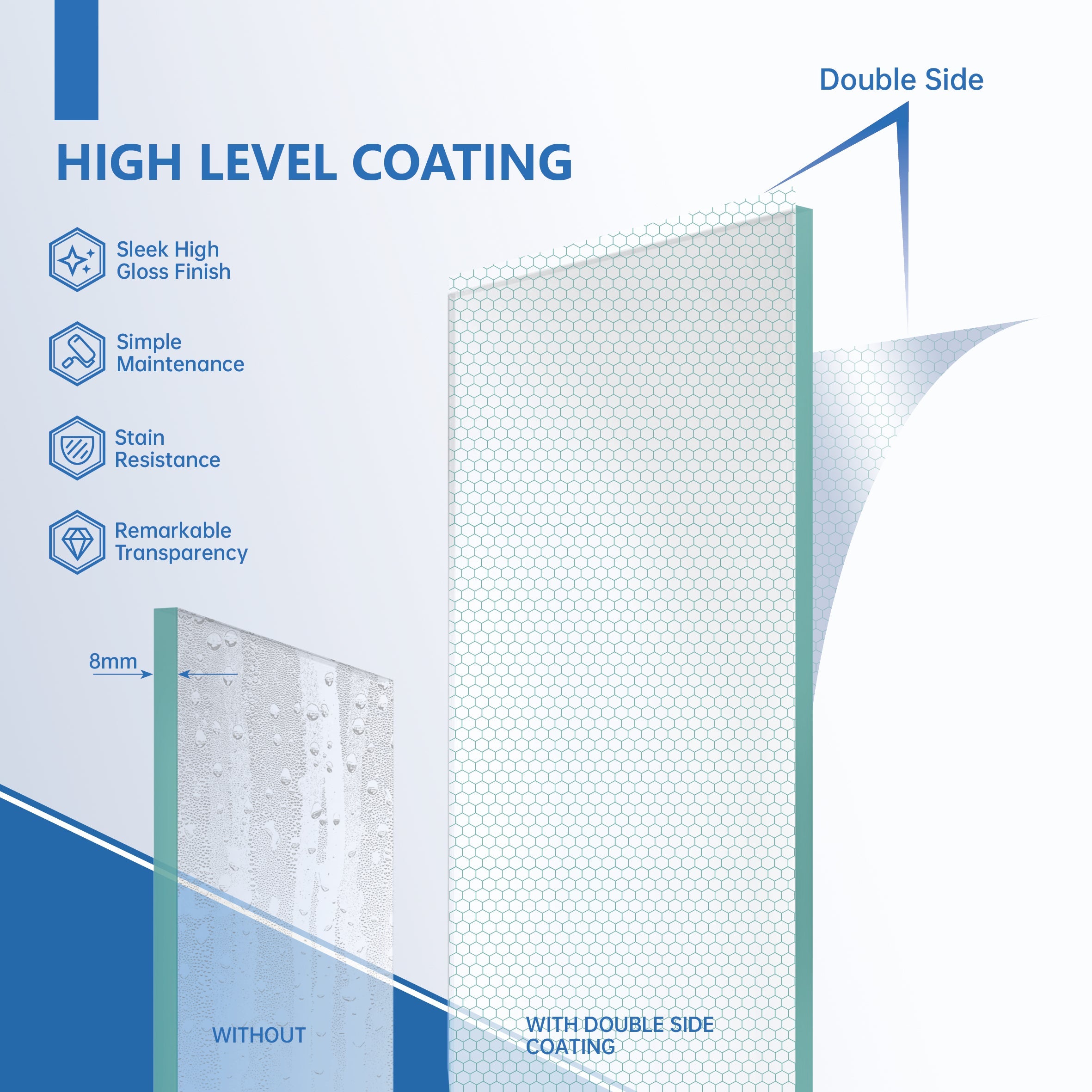 Frameless Double Sliding Shower Door 55"-59"W x 72"H, 8mm Thick SGCC Clear Premium Tempered Glass, Brushed Gold - Luciddepot