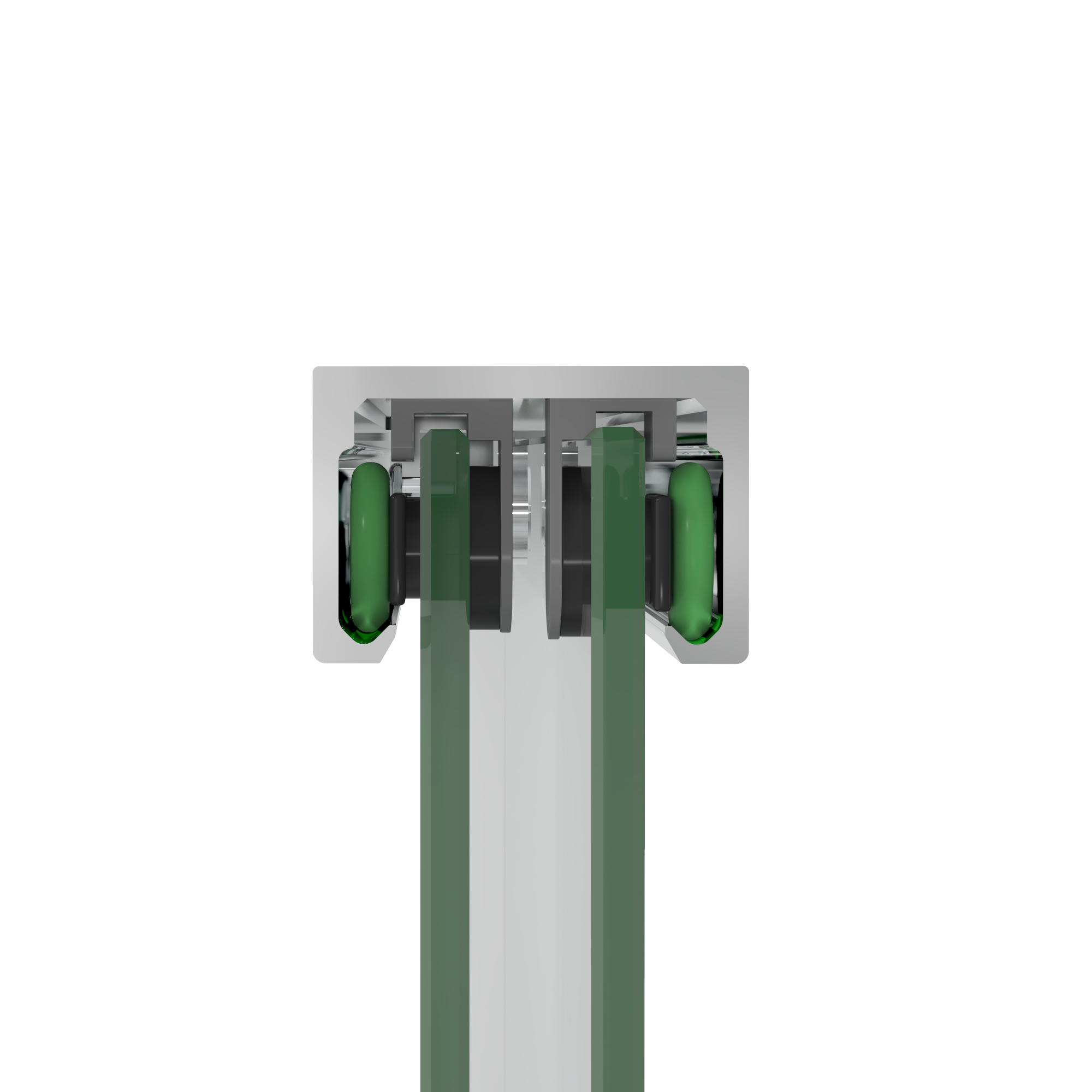 Aluminum Frame Double Sliding Shower Door 56"-60"W x 74"H, 6mm Thick SGCC Clear Tempered Glass, Chrome Finished - Luciddepot