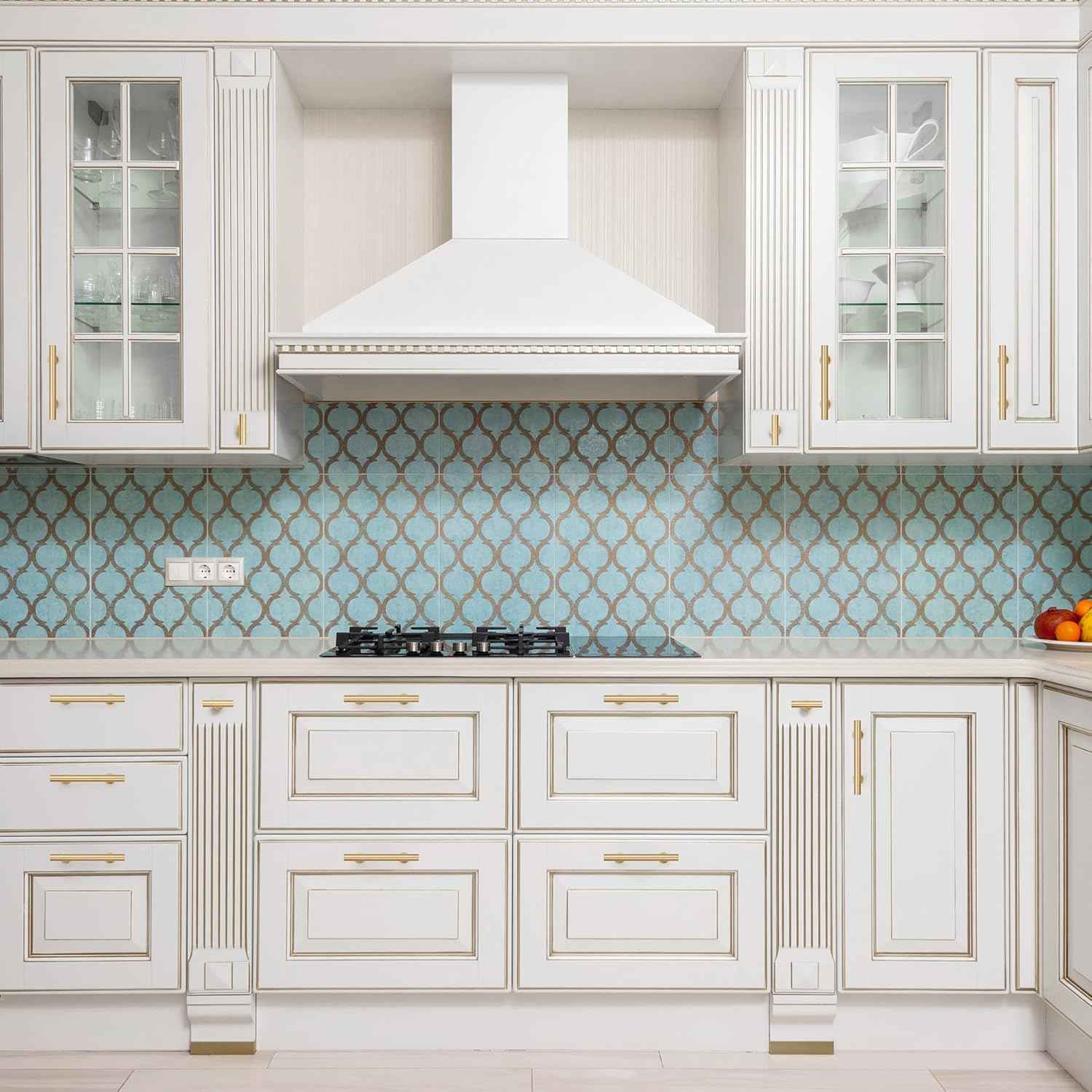 Cylinder Solid Brass Cabinet Pulls, Gold Kitchen Cabinet Handles, Gold Dresser Drawer Pulls, Modern Furniture Hardware, T-Bar Flat, Single Hole, Brushed Finish (2 or 6 pack) - Luciddepot