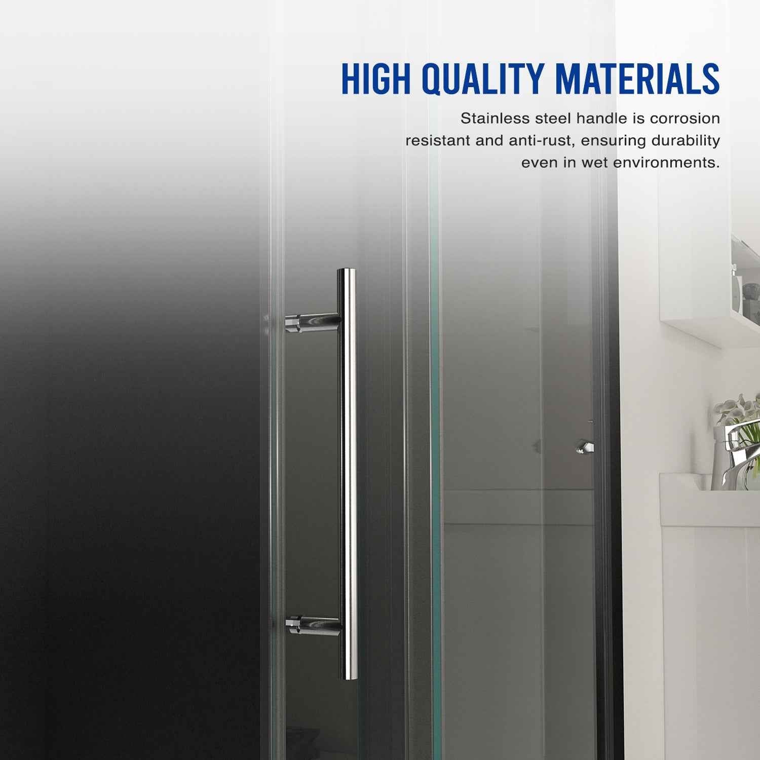 Frameless Double Sliding Shower Door 56"-60"W x 70"H, 8mm SGCC Clear Tempered Glass, Chrome Finished - Luciddepot