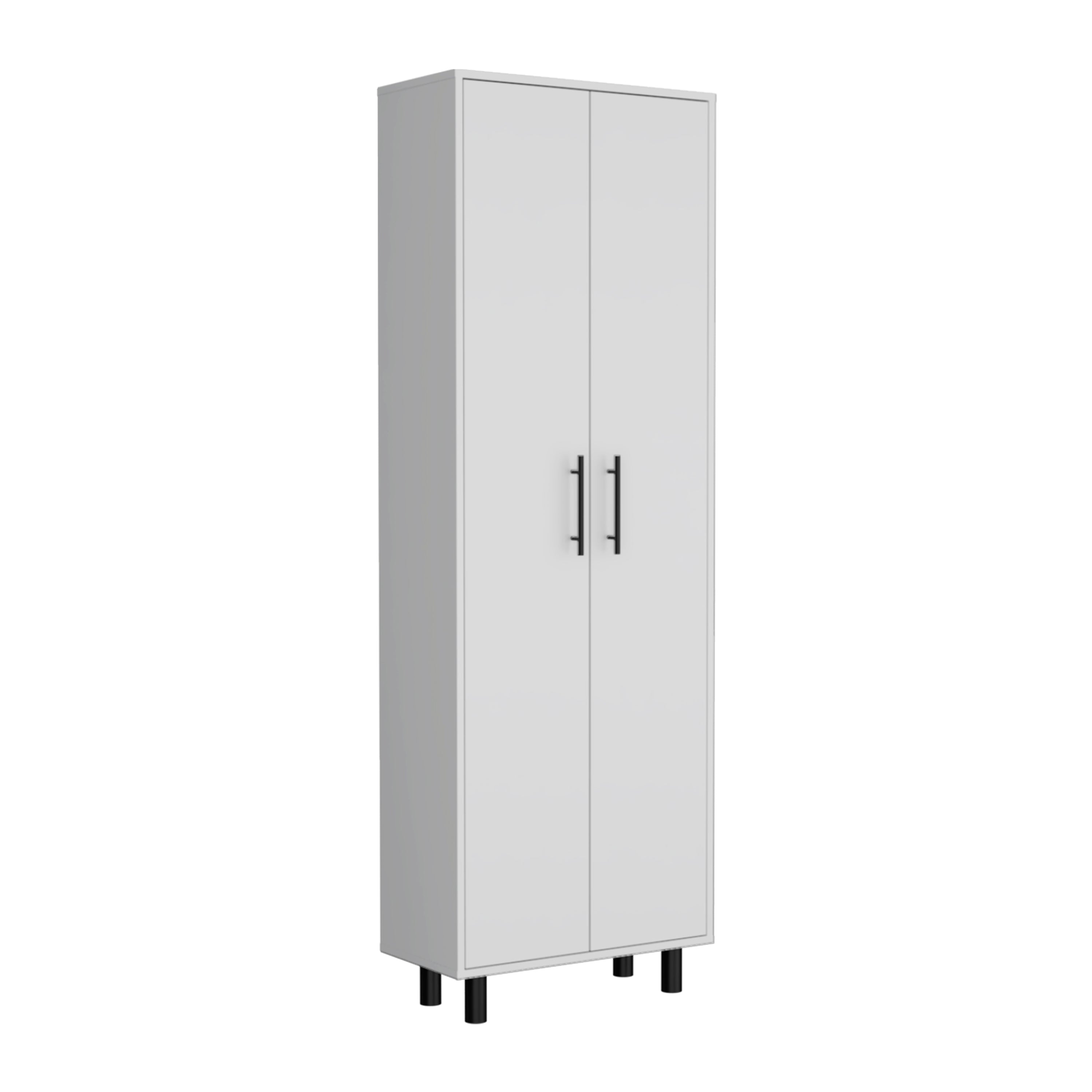 Kenner Multipurpose Storage Cabinet, 5-Tier Shelf, White - Luciddepo