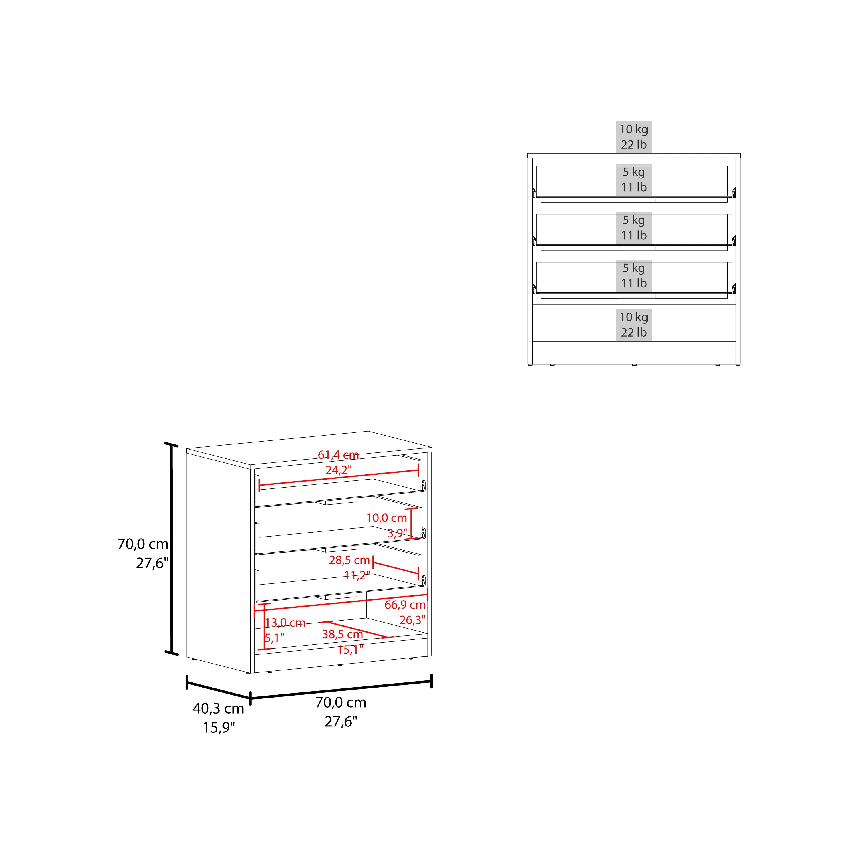 Artondale Dresser, 3 Drawers, 1 Shelf, Matt Gray / Natural Oak - Luciddepo