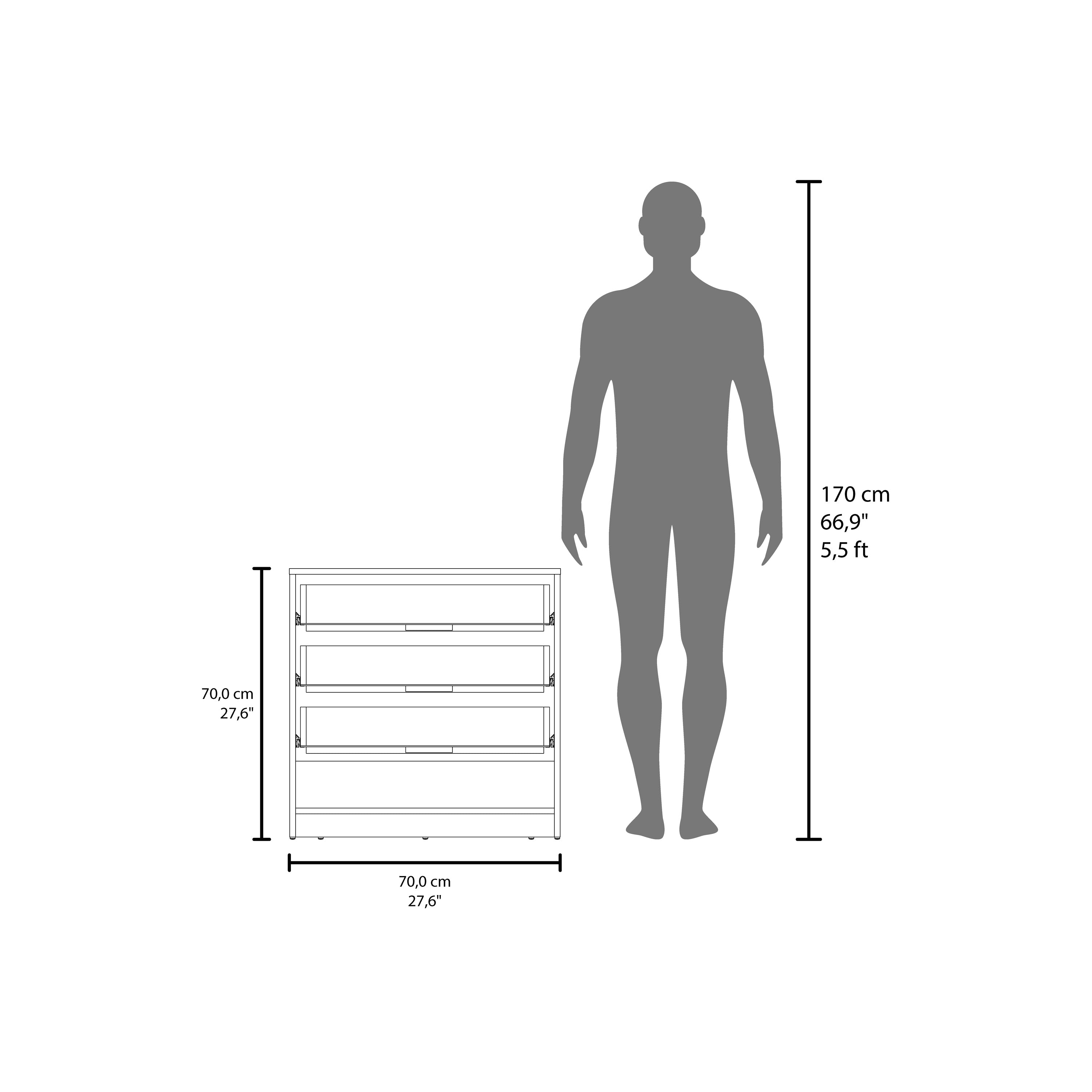 Artondale Dresser, 3 Drawers, 1 Shelf, Matt Gray / Natural Oak - Luciddepo