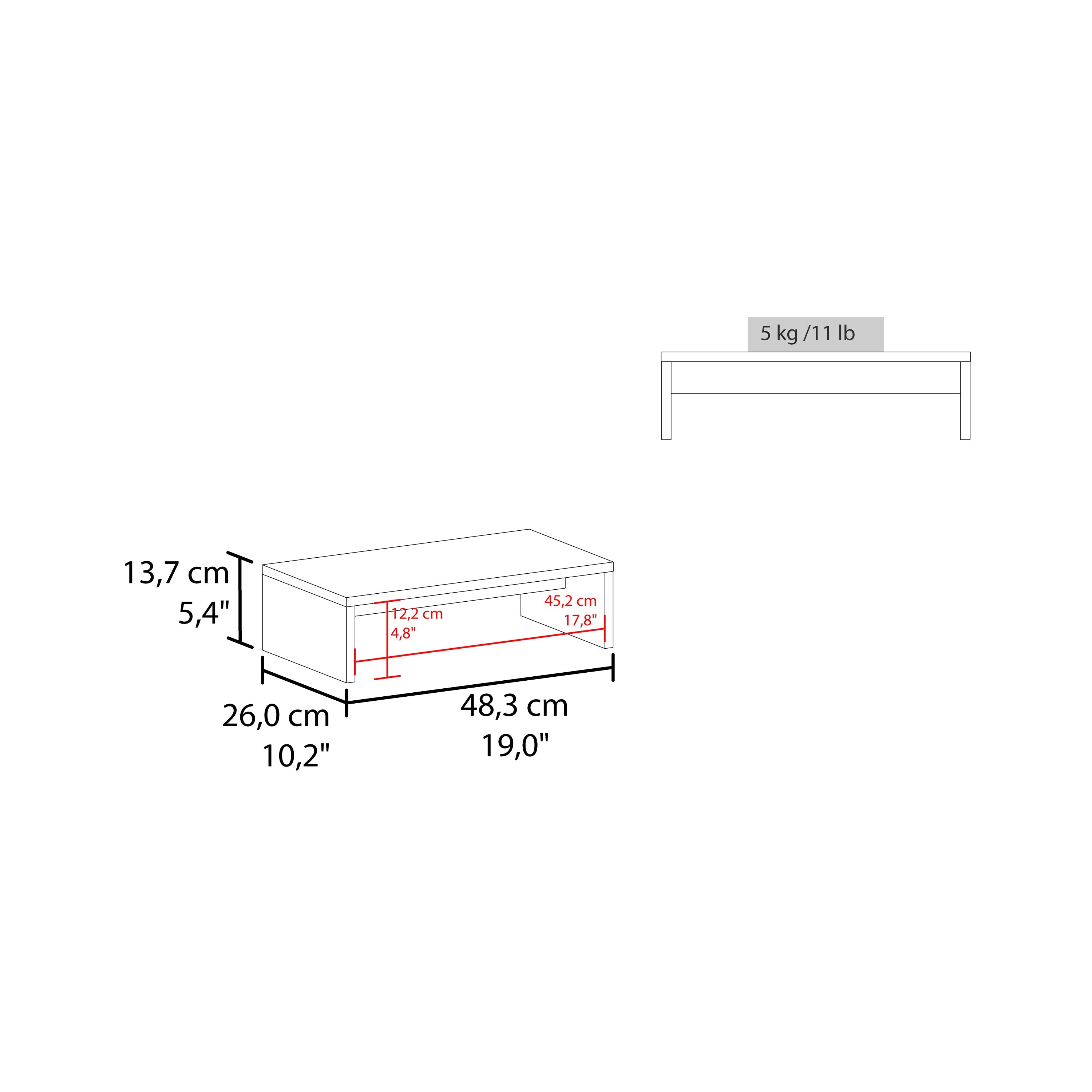 Elim Desk with 1 Shelf, White Oak - Luciddepo