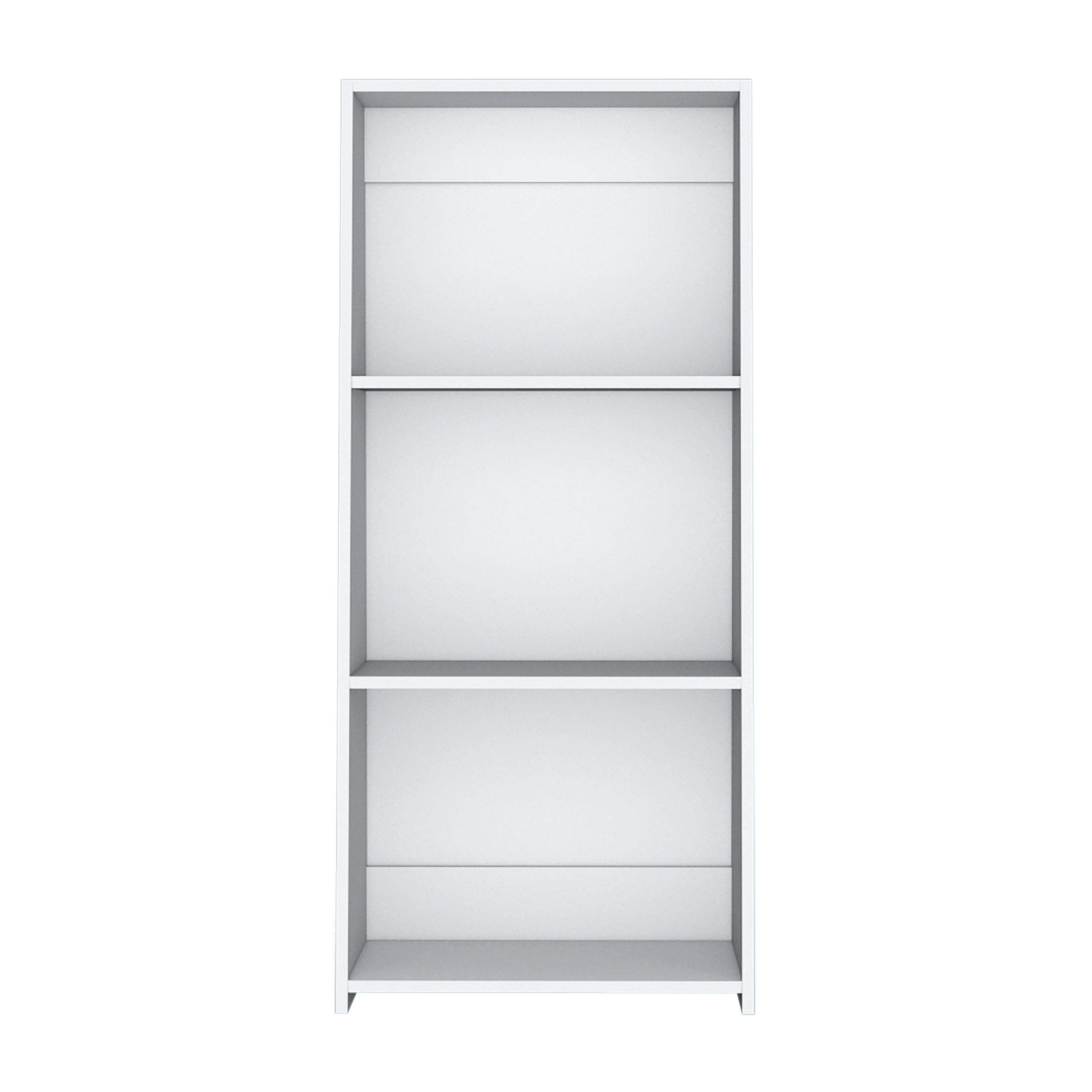 Gakona Bookcase, 3 shelves, White - Luciddepo