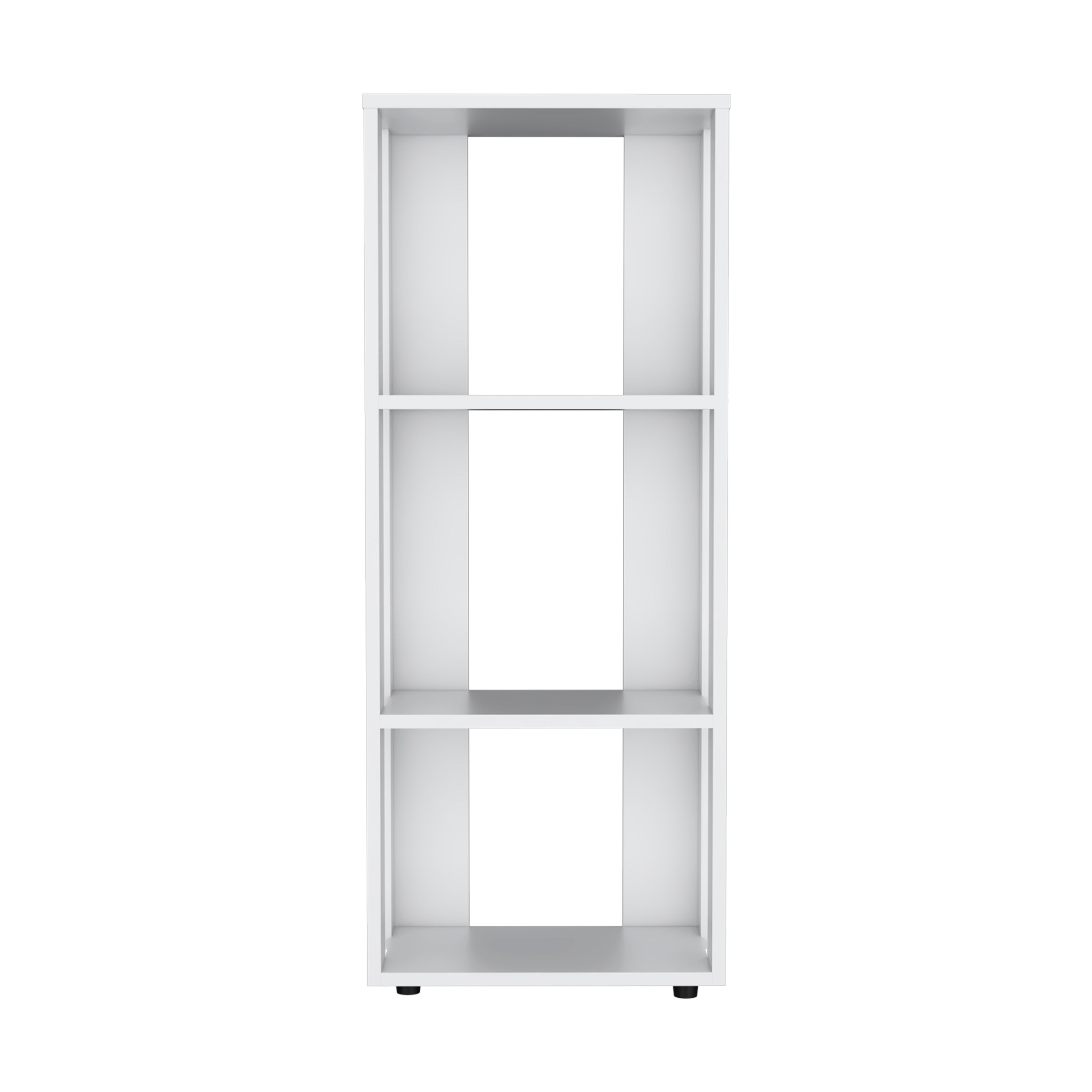 Laurier Office Library, 3 Shelves, White - Luciddepo