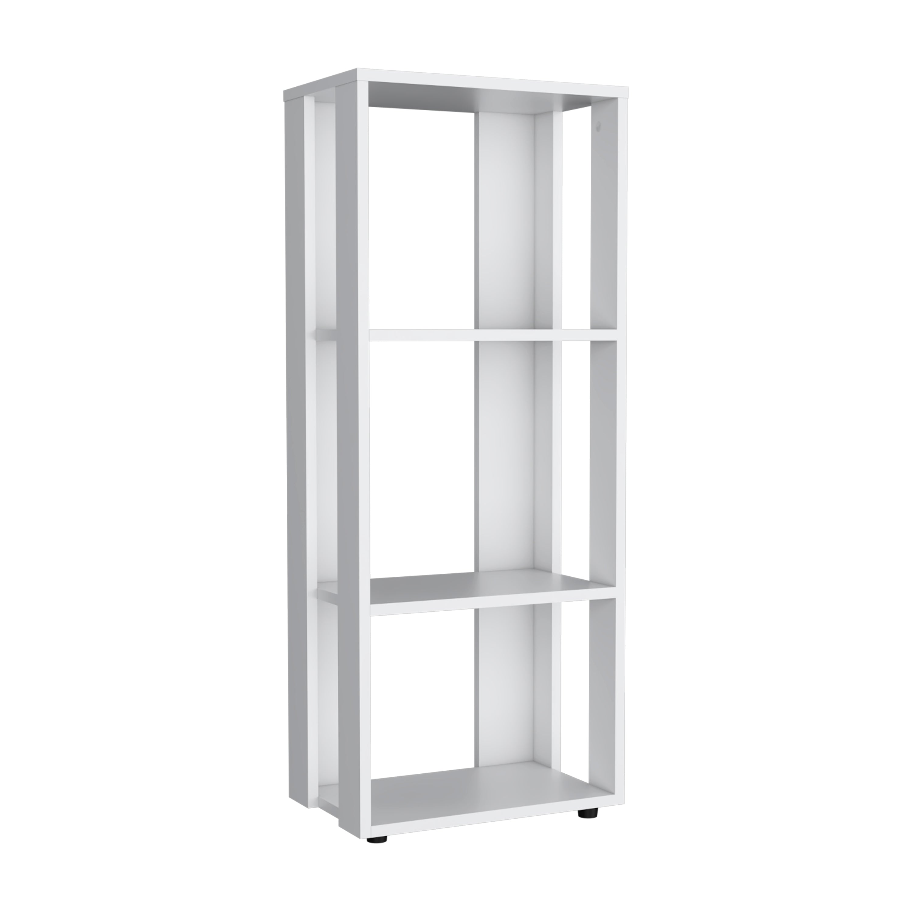 Laurier Office Library, 3 Shelves, White - Luciddepo