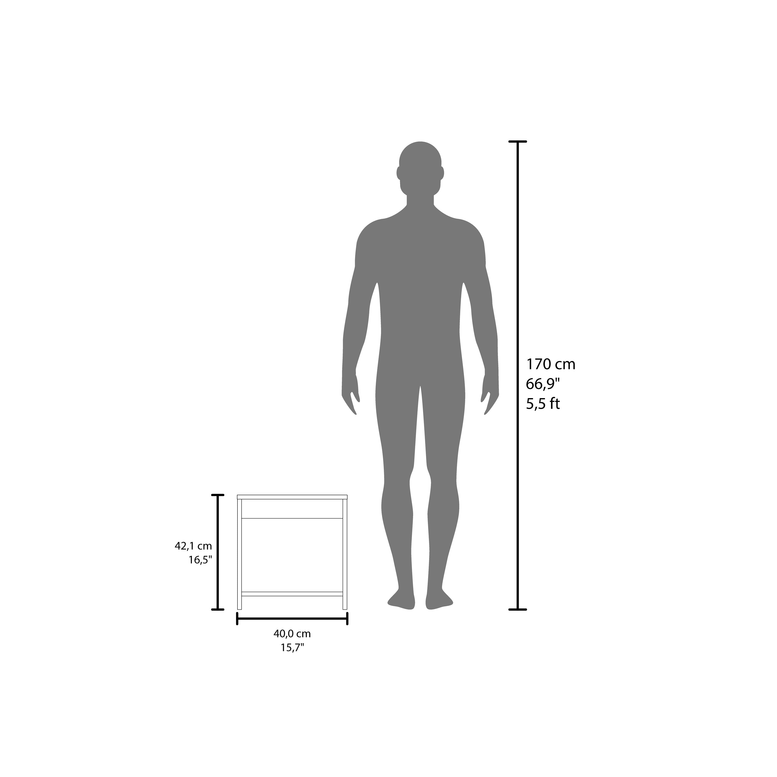 Night Table 1 spacious Shelf, Black - Luciddepo