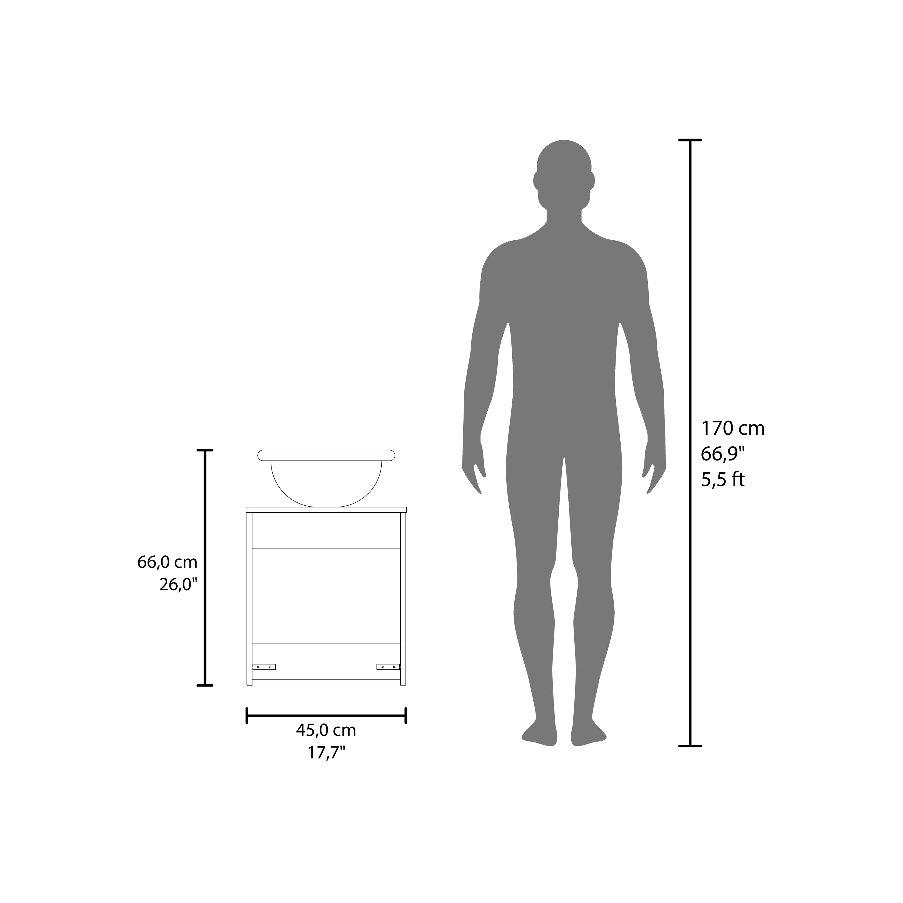 Bellevue Bathroom Vanity, 1 Door, White - Luciddepo