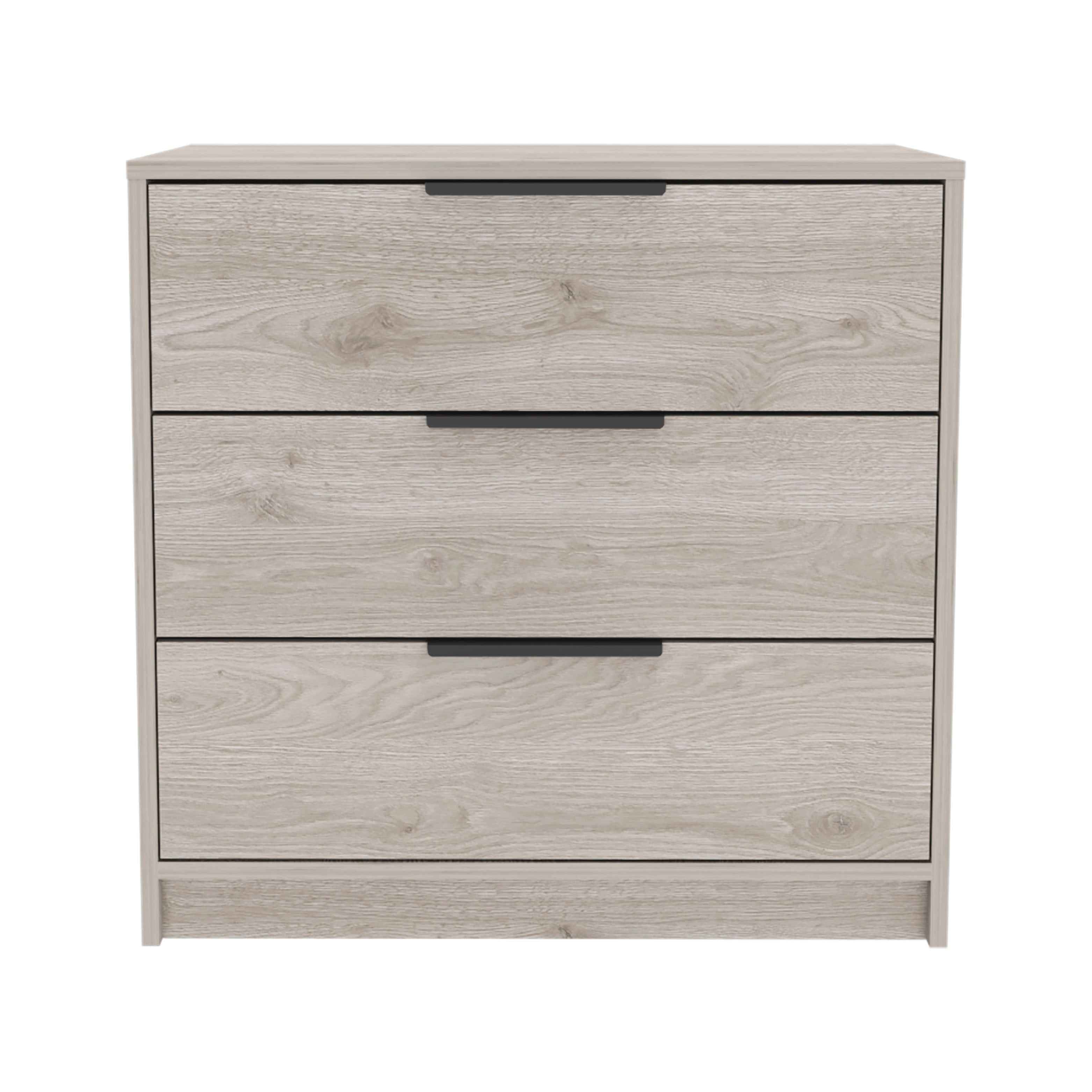 Egeo 3 Drawers Dresser, Superior Top, Light Gray