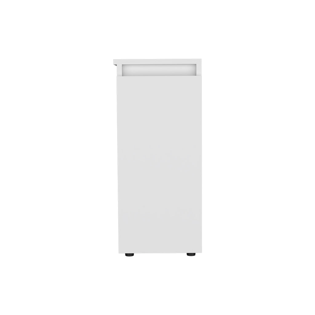 Nova Bathroom Storage Cabinet, One Drawer, Liftable Top, White - Luciddepo