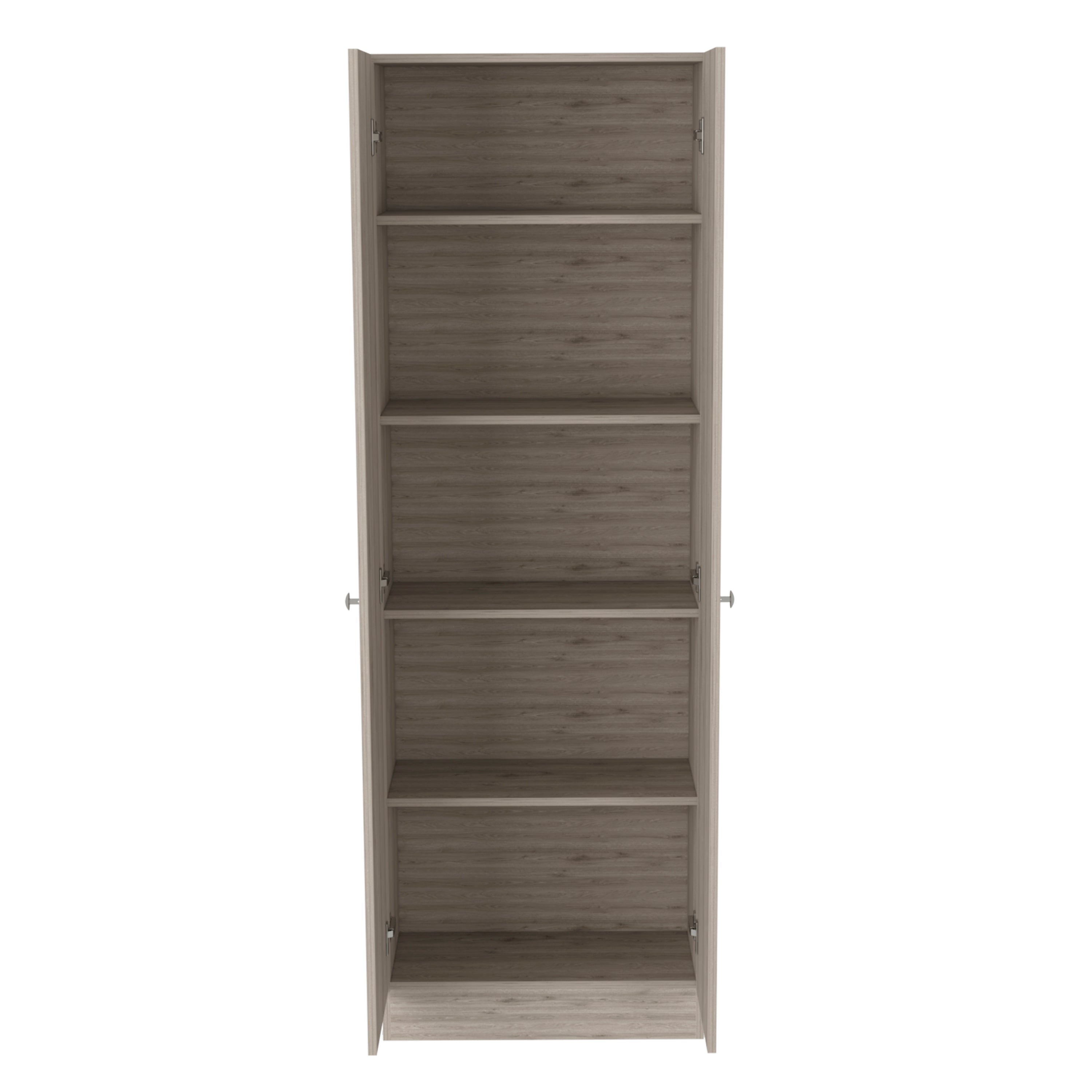 Dakari Multistorage Double Door Cabinet, Five Shelves, Light Gray - Luciddepo