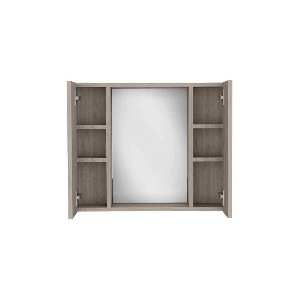Garnet Medicine Double Door Cabinet, One External Shelf, Light Gray
