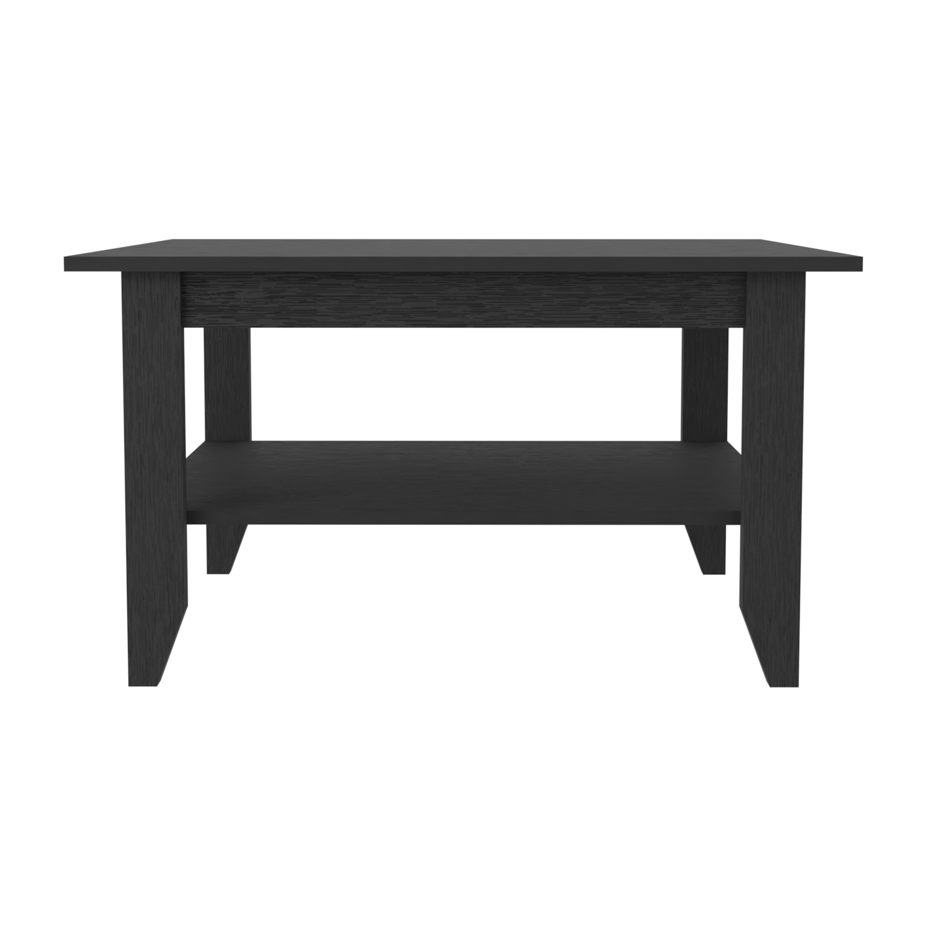 Sahara Coffee Table, Four Legs, One Shelf, Black - Luciddepo