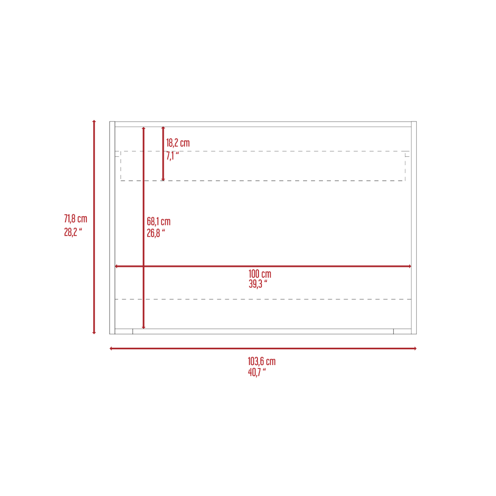 Vasco Wall Desk, Desktop Shelf, Mahogany / White - Luciddepo