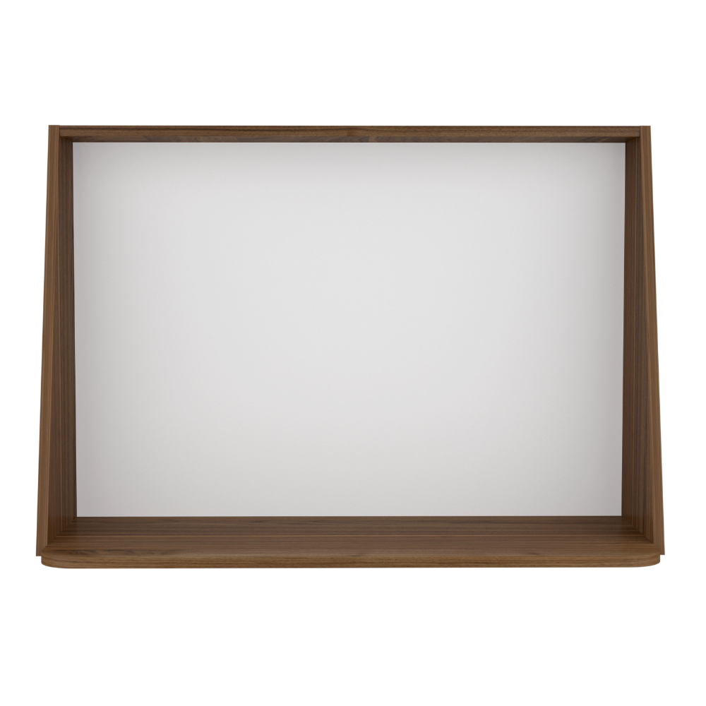 Vasco Wall Desk, Desktop Shelf, Mahogany / White - Luciddepo