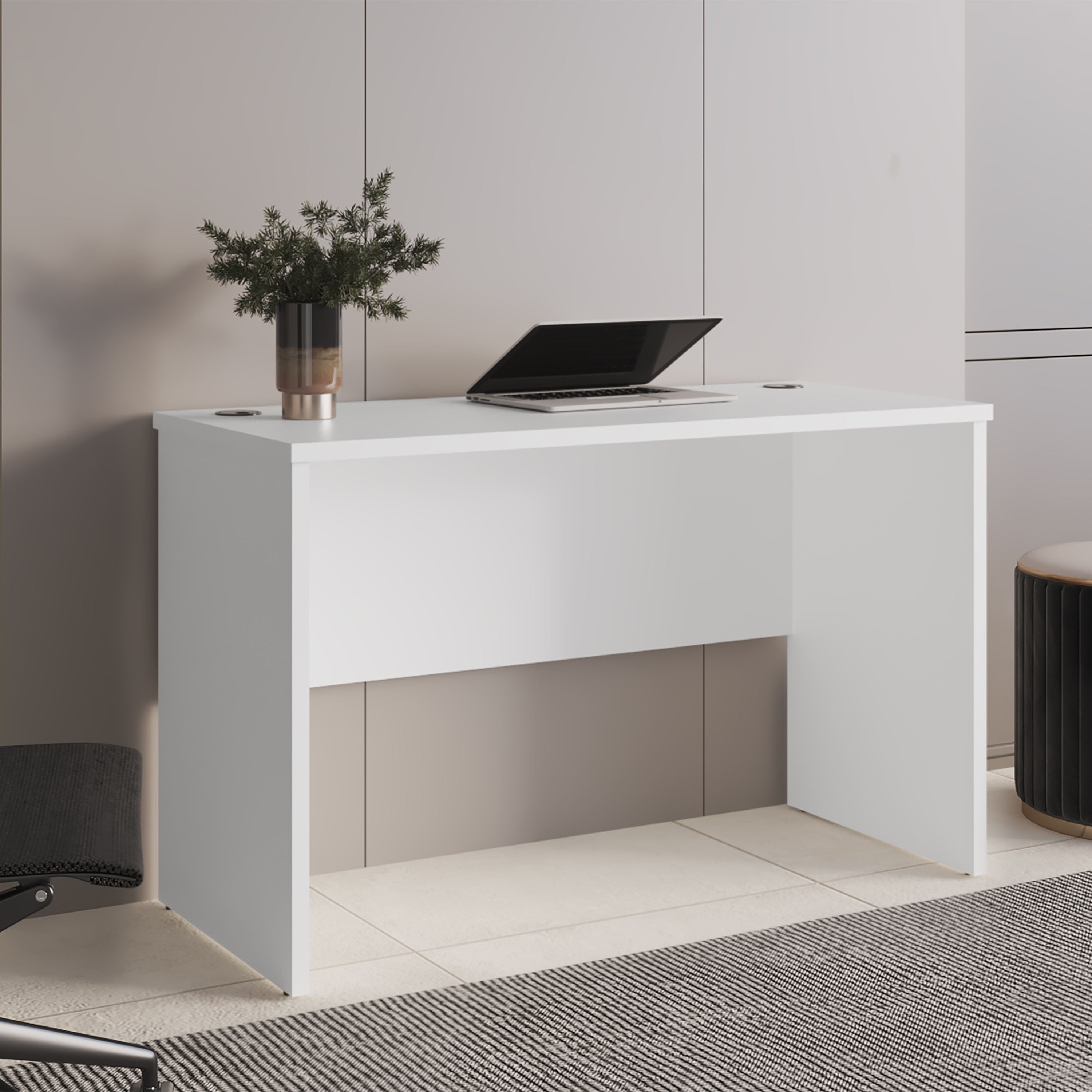 Revloc Desk, White - Luciddepo