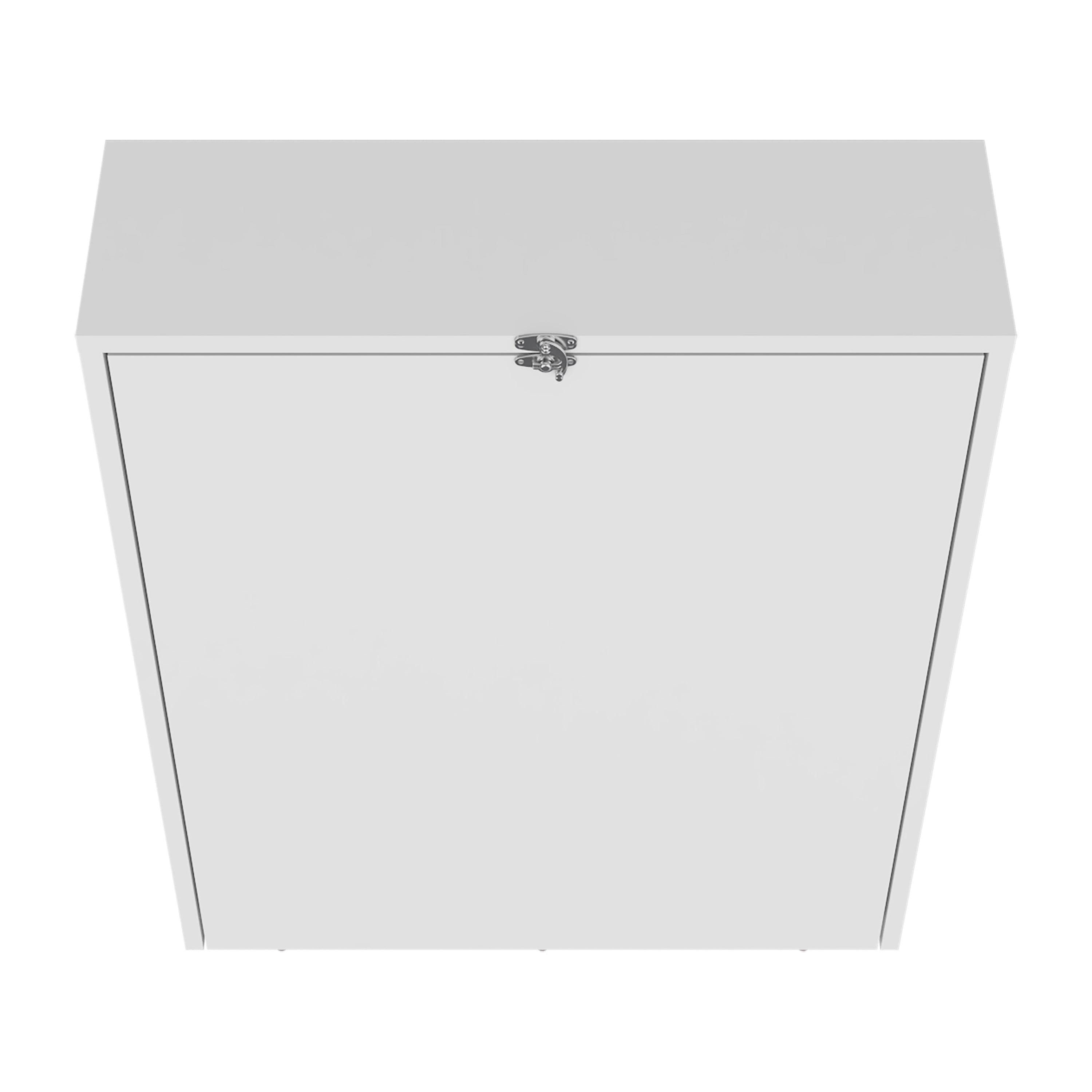 Stovall Folding Table, 4 Shelves, White - Luciddepo