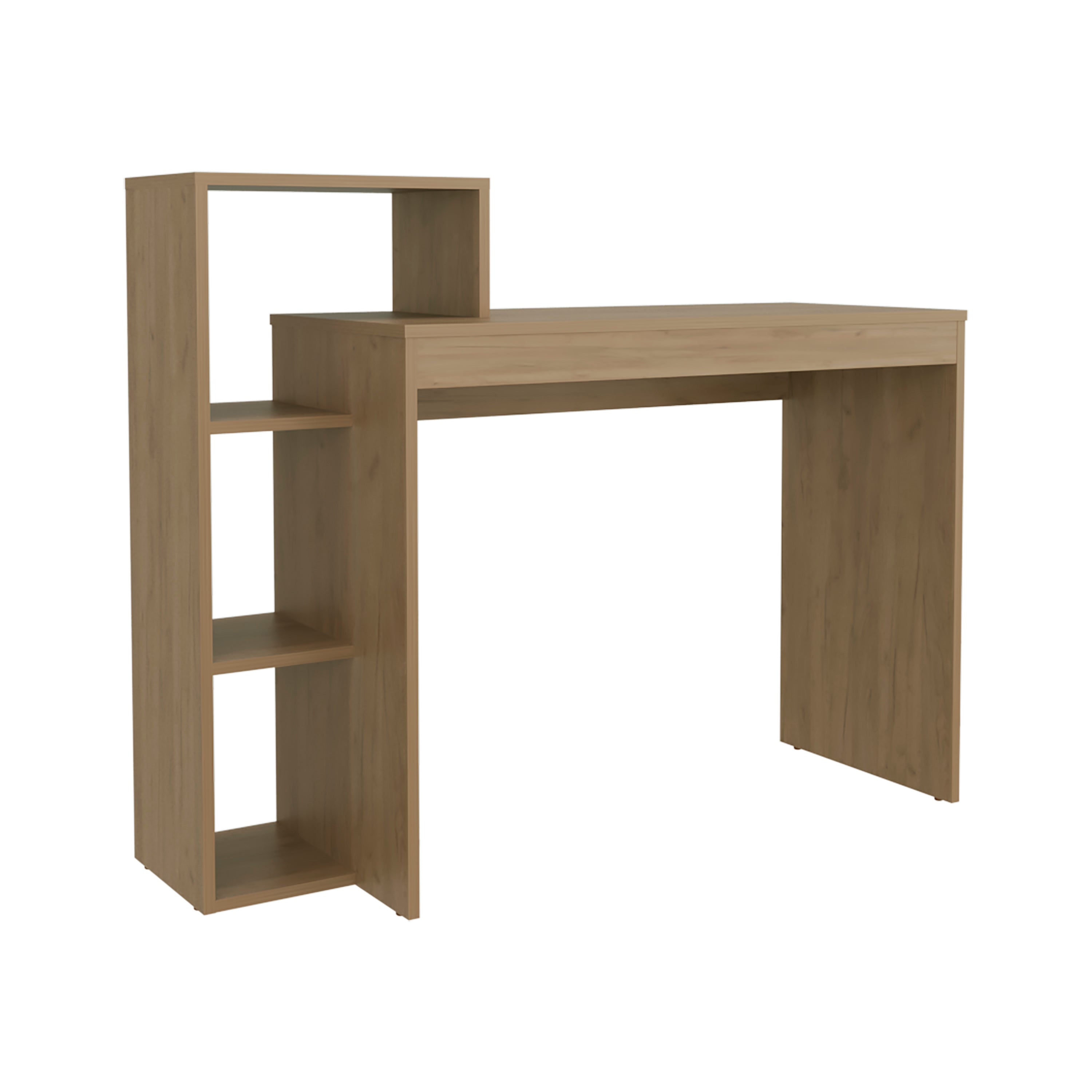 Venetie Desk, 3 Shelves, Light Pine - Luciddepo