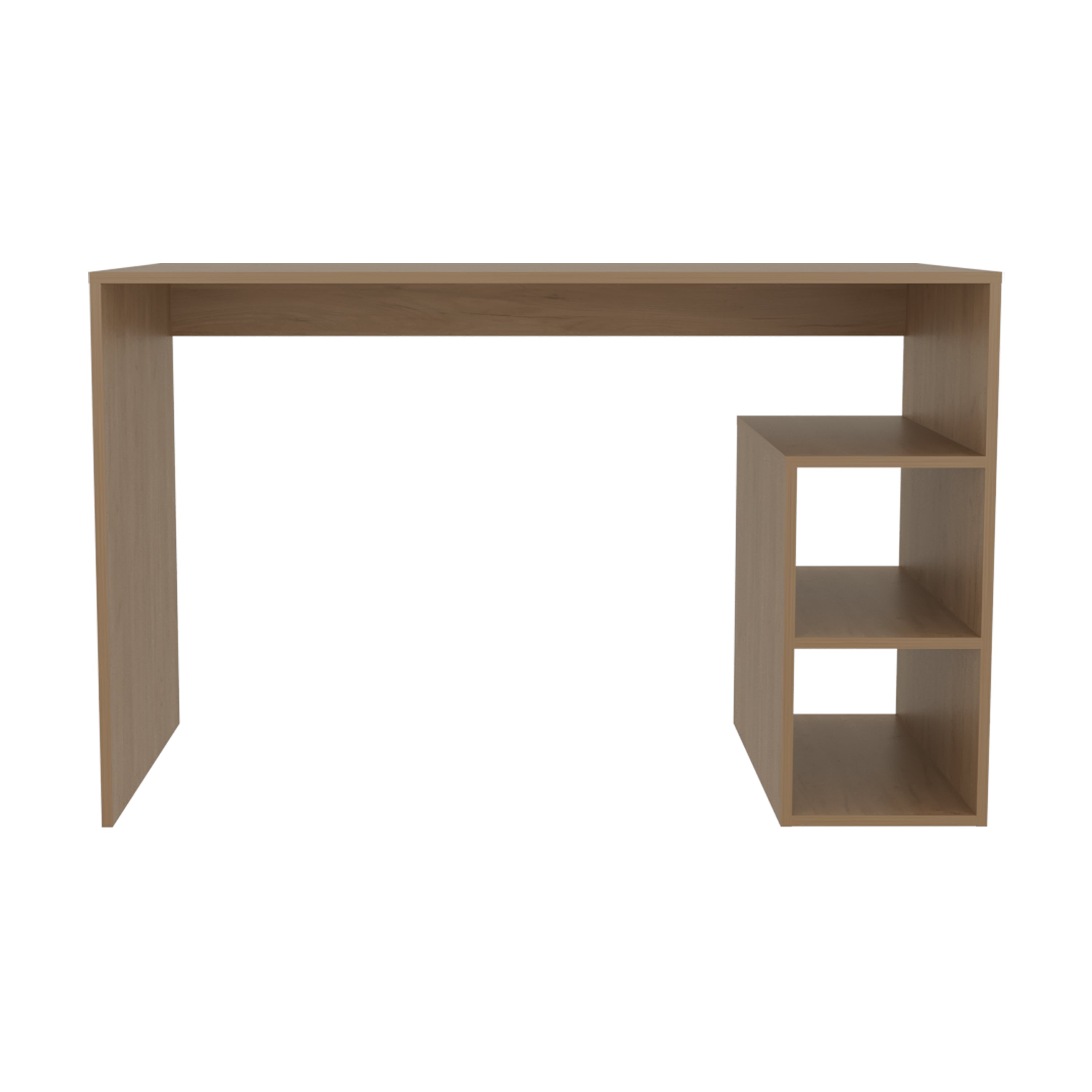 Benson Desk, 3 Shelves, Light Pine - Luciddepo