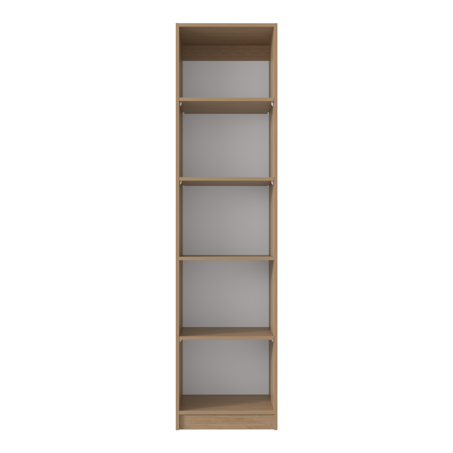 Vinton XS Bookcase Compact Bookshelf with Multiple Shelves, Natural Oak / White - Luciddepo