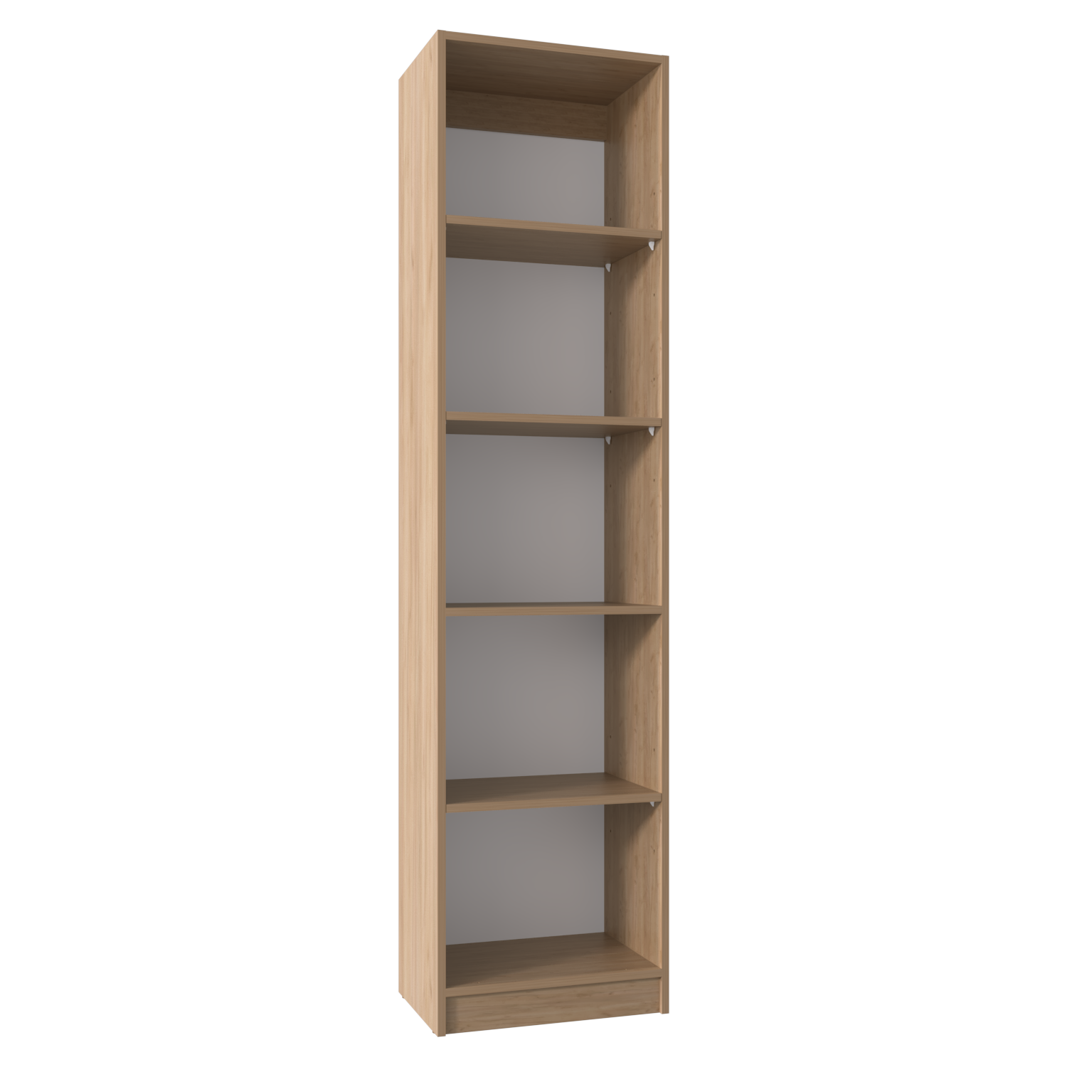 Vinton XS Bookcase Compact Bookshelf with Multiple Shelves, Natural Oak / White - Luciddepo