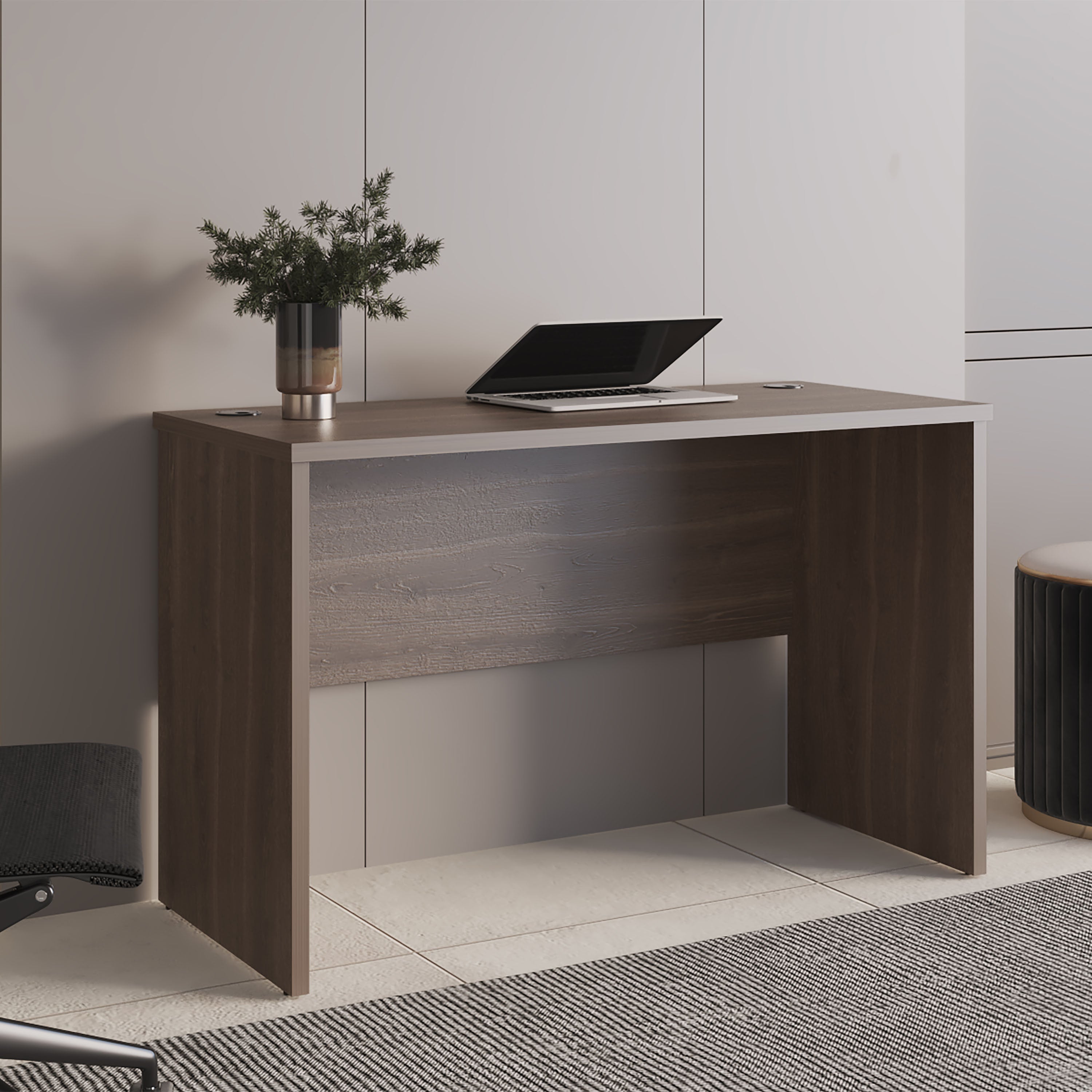Revloc Desk, Gray Walnut - Luciddepo
