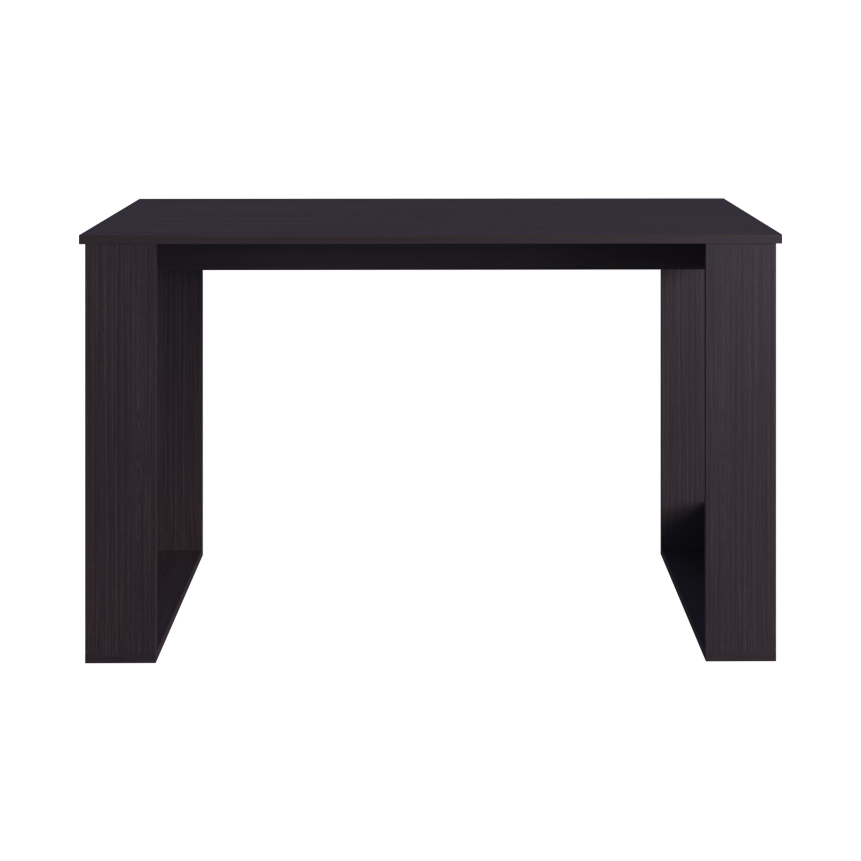 Melb Writing Desk with Ample Workstation and Sturdy Legs, Black Wengue - Luciddepo