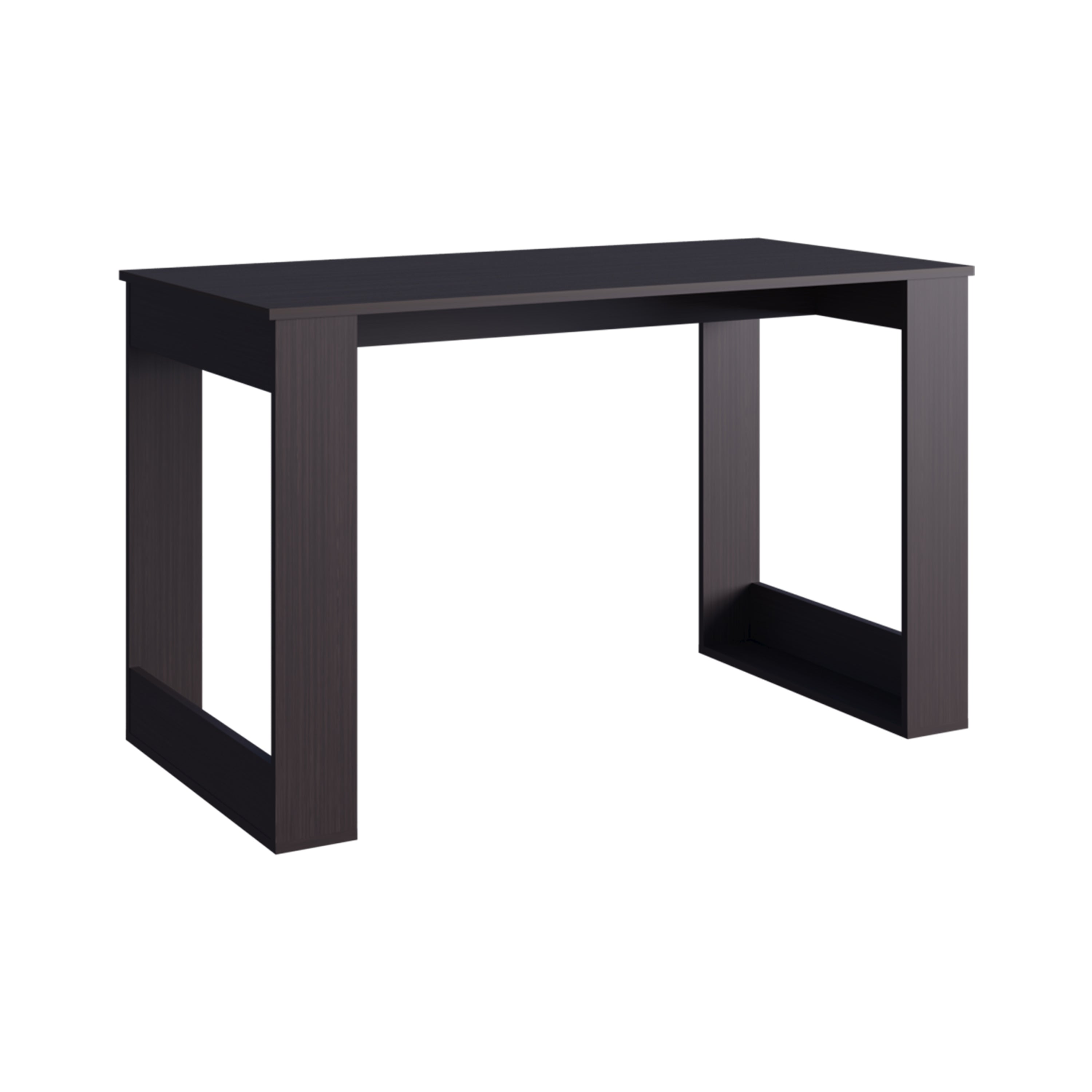 Melb Writing Desk with Ample Workstation and Sturdy Legs, Black Wengue - Luciddepo