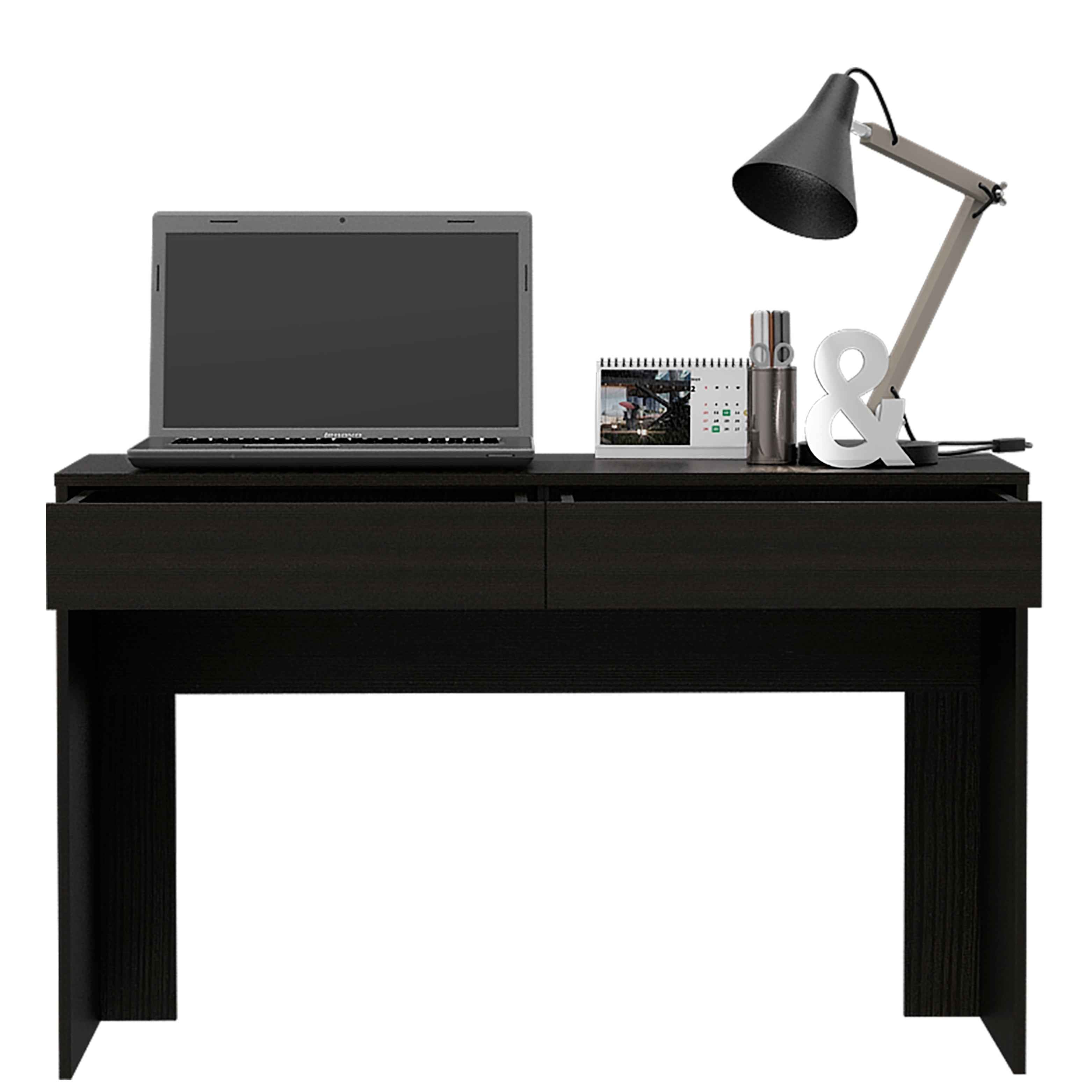 Acanto 2 Drawer Writing Computer Desk, Black