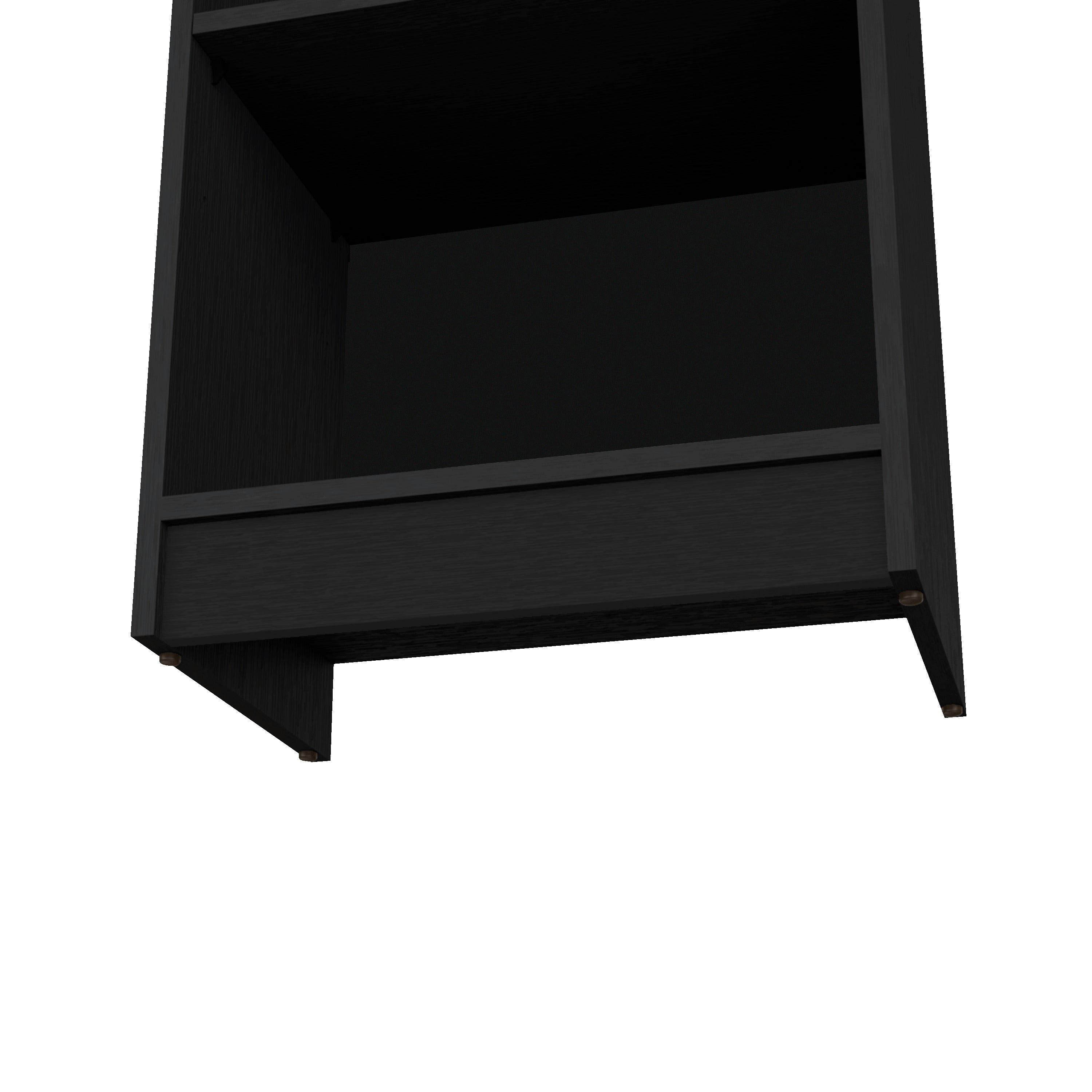 Vinton XS Bookcase Compact Bookshelf with Multiple Shelves, Black - Luciddepo