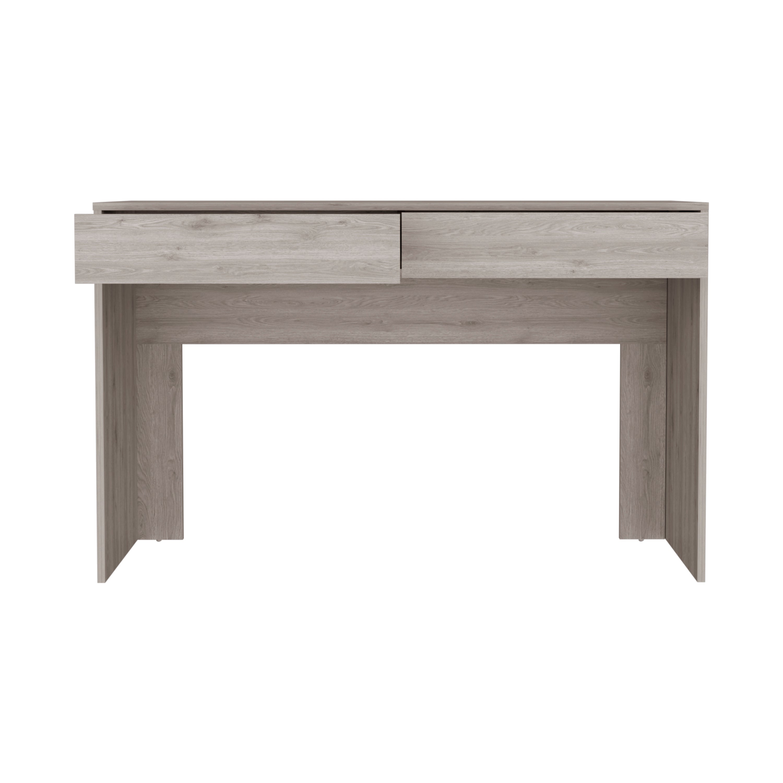Acanto 2 Drawer Writing Computer Desk, Light Gray - Luciddepo