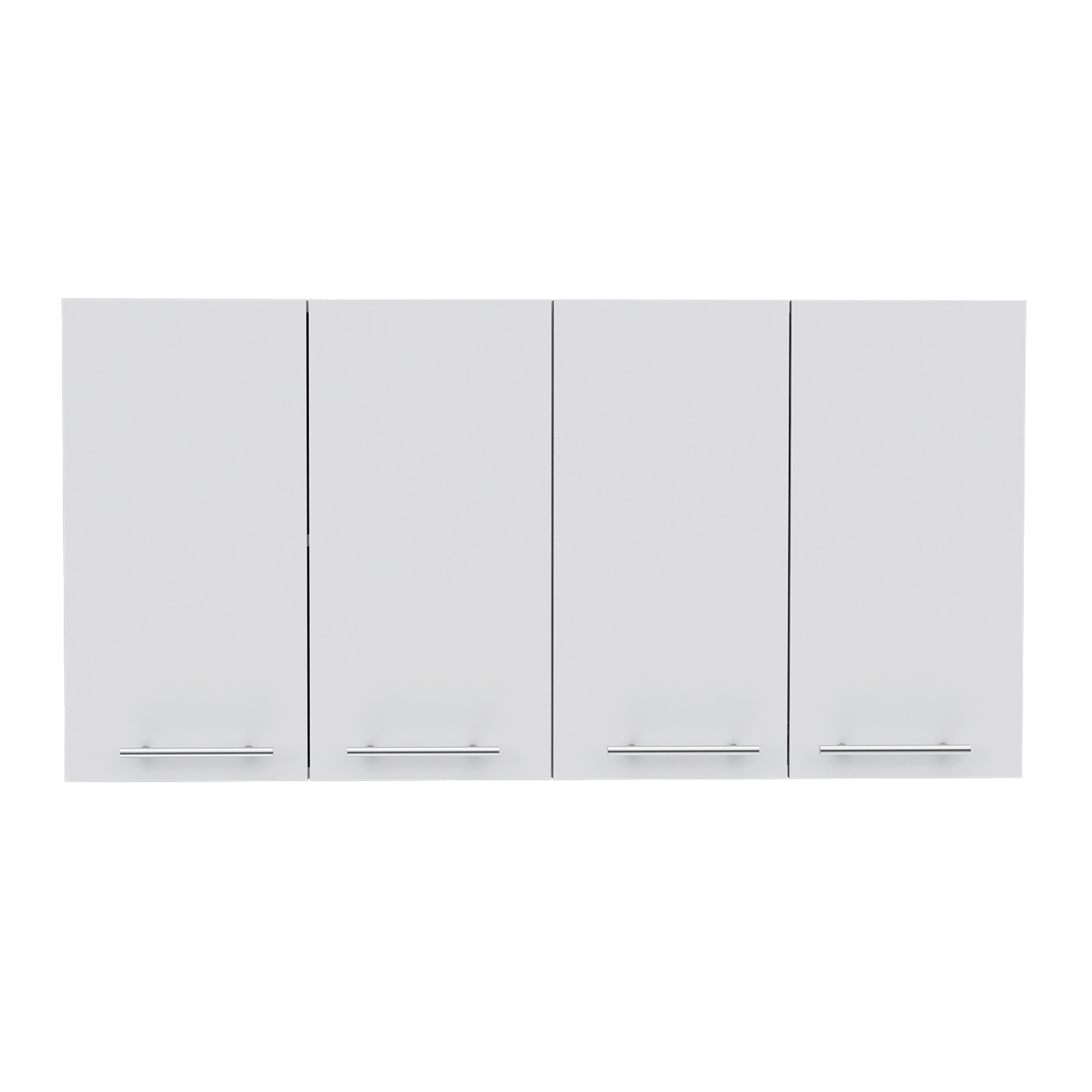 Oceana 120 Wall Cabinet, Four Doors, Two Cabinets, Two Shelves, White - Luciddepo