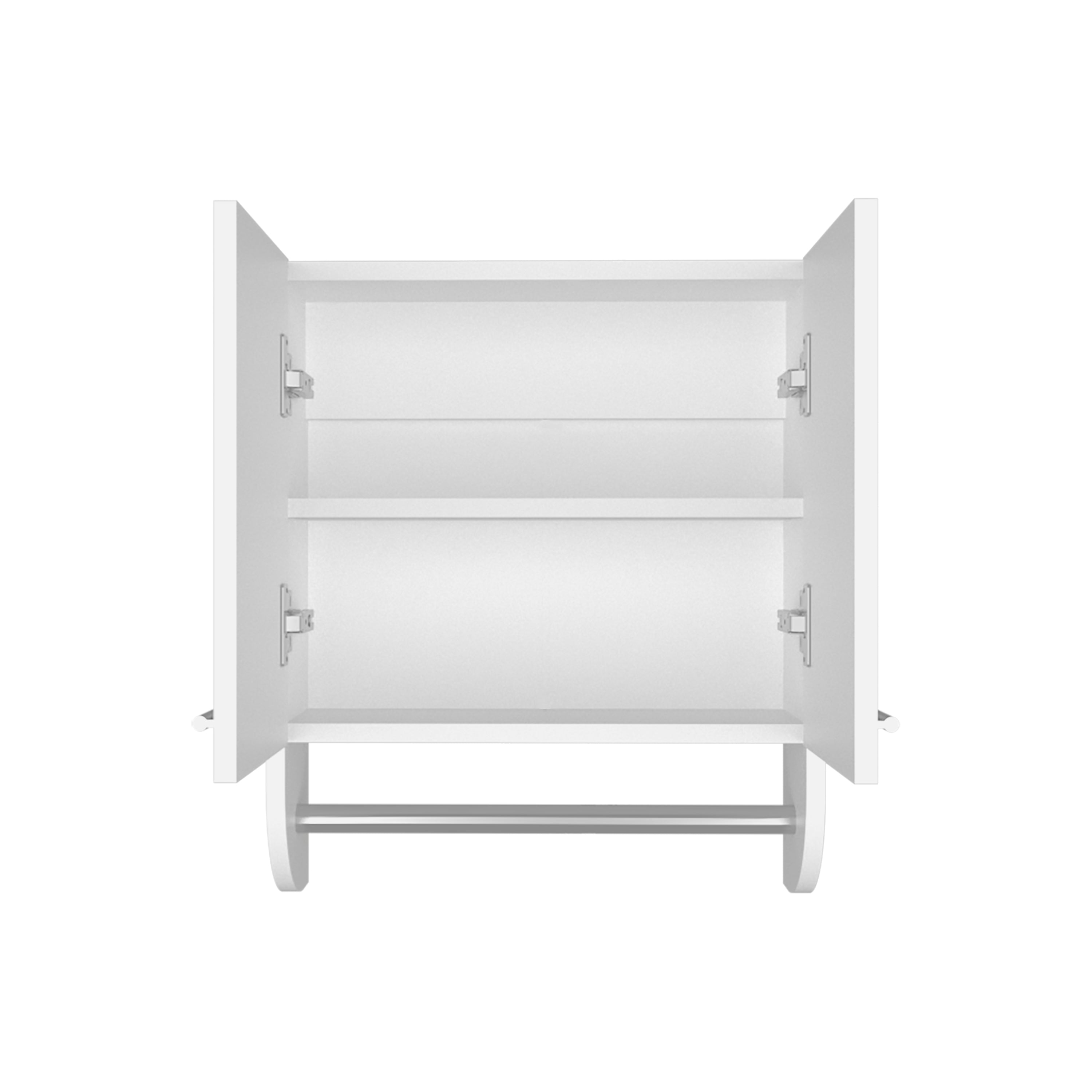 Huslia Medicine Cabinet with 2 Shelves and 2 Doors, White - Luciddepo